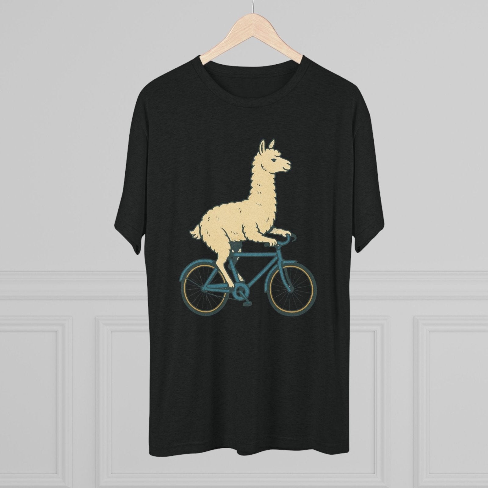 Funny Quirky Animal Llama on a Bike Shirt, Unisex Tee, Novelty Alpaca Cycling T-Shirt, Cute Animal Lover Gift, Comfy Graphic Tee - Selden &amp; Kingsley
