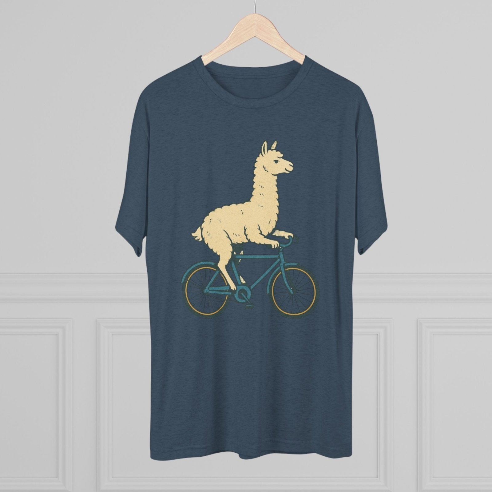 Funny Quirky Animal Llama on a Bike Shirt, Unisex Tee, Novelty Alpaca Cycling T-Shirt, Cute Animal Lover Gift, Comfy Graphic Tee - Selden &amp; Kingsley