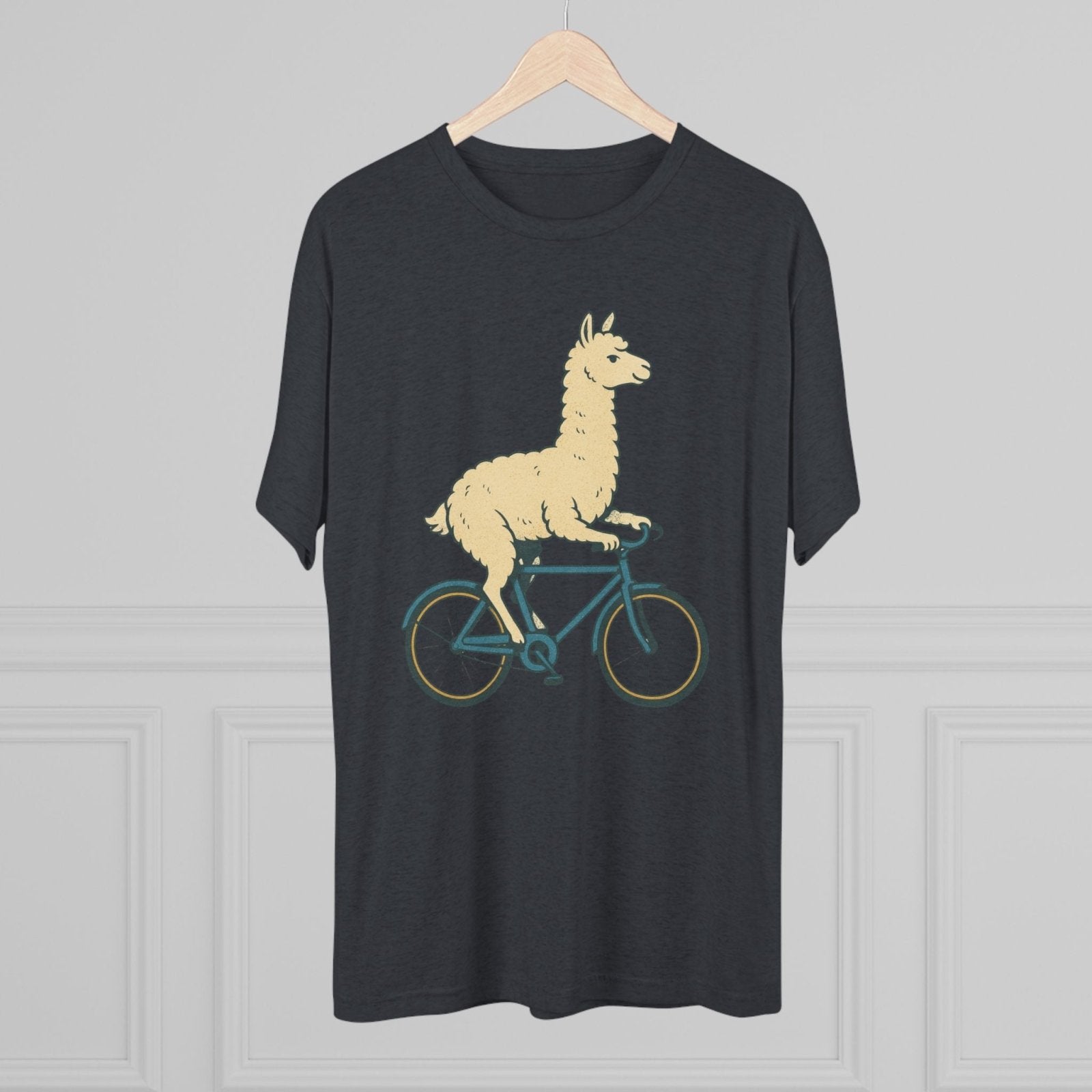 Funny Quirky Animal Llama on a Bike Shirt, Unisex Tee, Novelty Alpaca Cycling T-Shirt, Cute Animal Lover Gift, Comfy Graphic Tee - Selden &amp; Kingsley