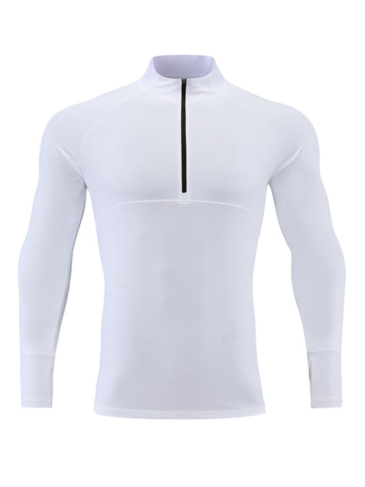 Men's long-sleeved quick-drying fitness top