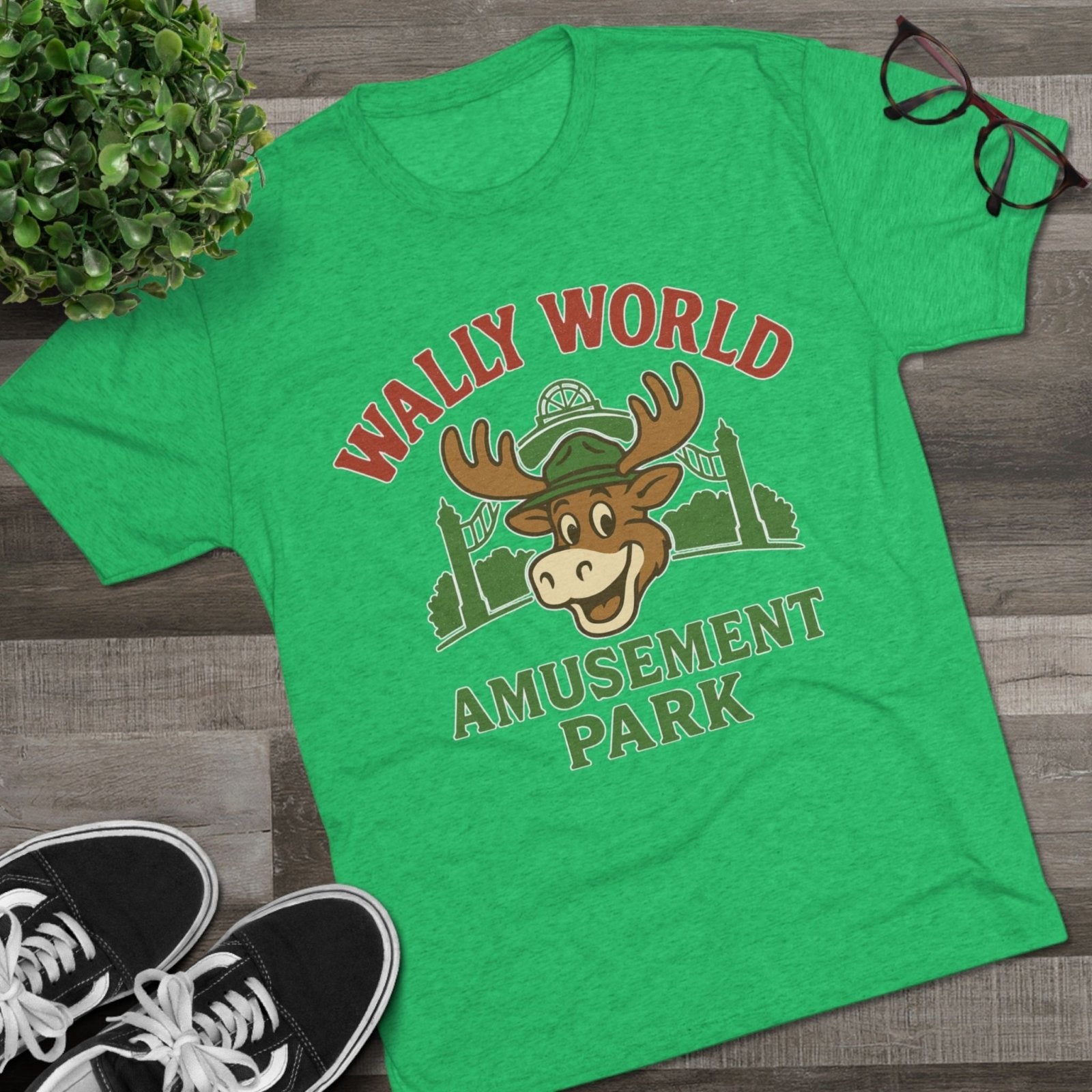 National Lampoon&#39;s Vacation Wally World Tri - Blend Tee, Griswold Family Christmas Gift, Retro 80s Movie Shirt, Funny Holiday Apparel, Clark - Selden &amp; Kingsley