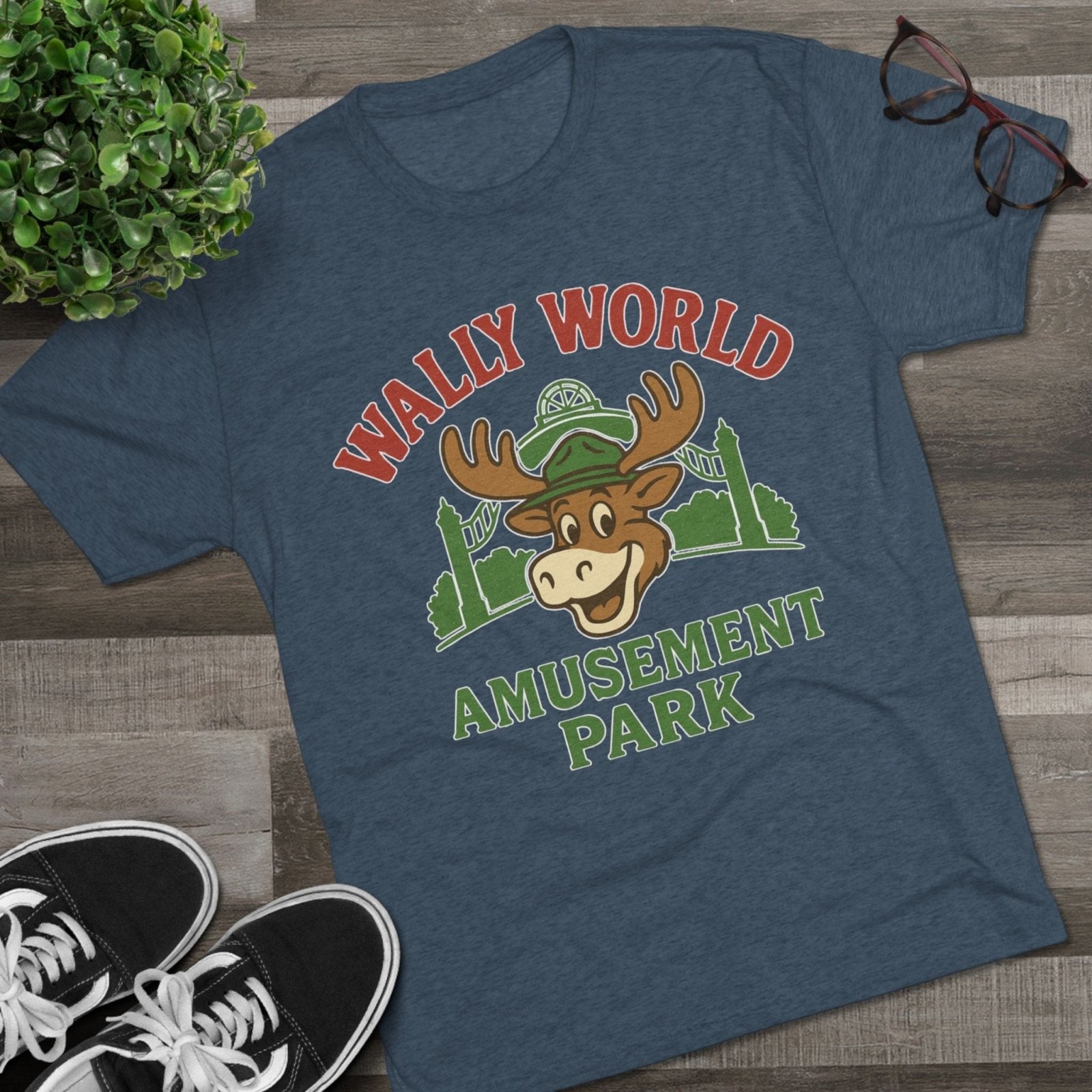 National Lampoon&#39;s Vacation Wally World Tri - Blend Tee, Griswold Family Christmas Gift, Retro 80s Movie Shirt, Funny Holiday Apparel, Clark - Selden &amp; Kingsley