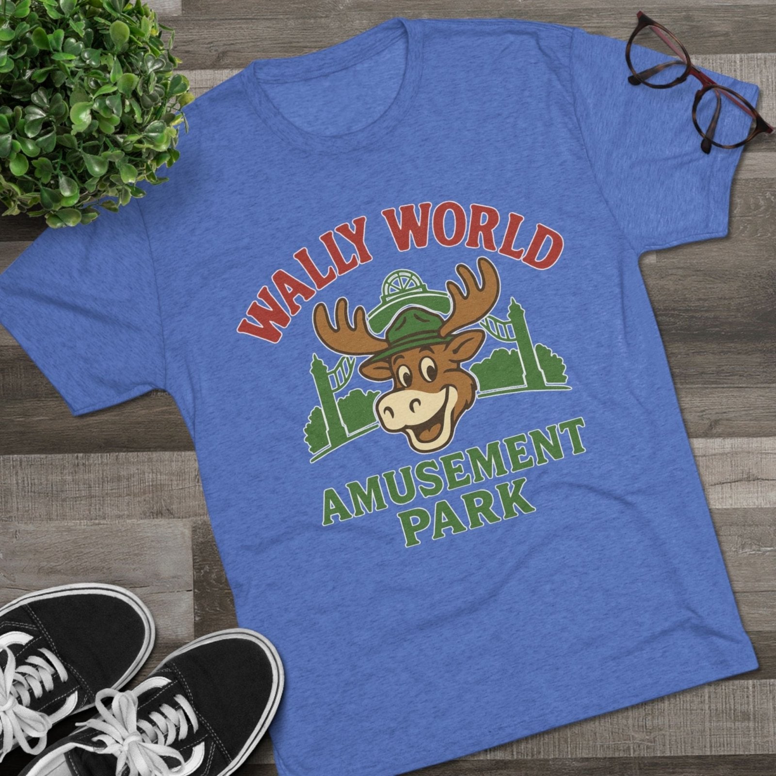 National Lampoon&#39;s Vacation Wally World Tri - Blend Tee, Griswold Family Christmas Gift, Retro 80s Movie Shirt, Funny Holiday Apparel, Clark - Selden &amp; Kingsley