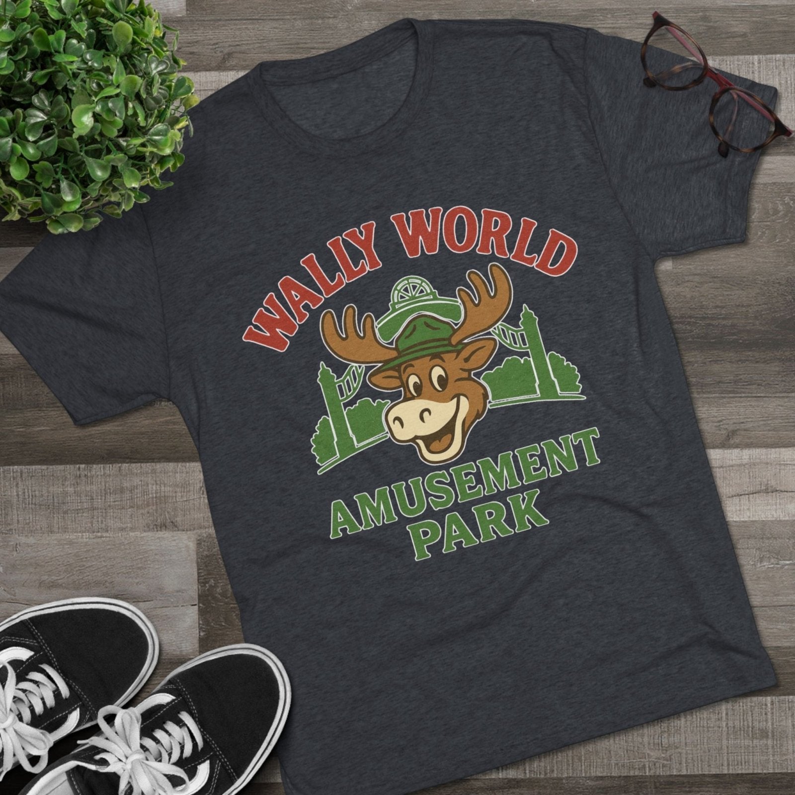 National Lampoon&#39;s Vacation Wally World Tri - Blend Tee, Griswold Family Christmas Gift, Retro 80s Movie Shirt, Funny Holiday Apparel, Clark - Selden &amp; Kingsley