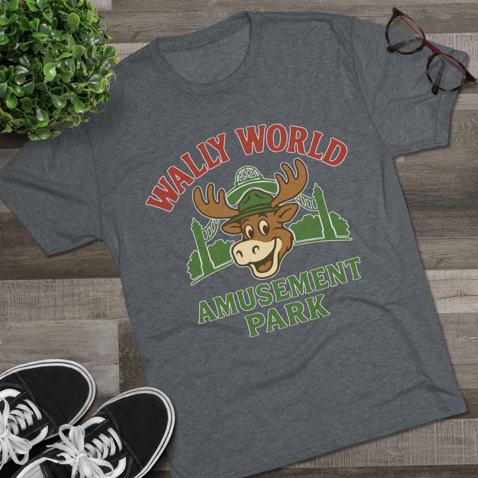 National Lampoon&#39;s Vacation Wally World Tri - Blend Tee, Griswold Family Christmas Gift, Retro 80s Movie Shirt, Funny Holiday Apparel, Clark - Selden &amp; Kingsley