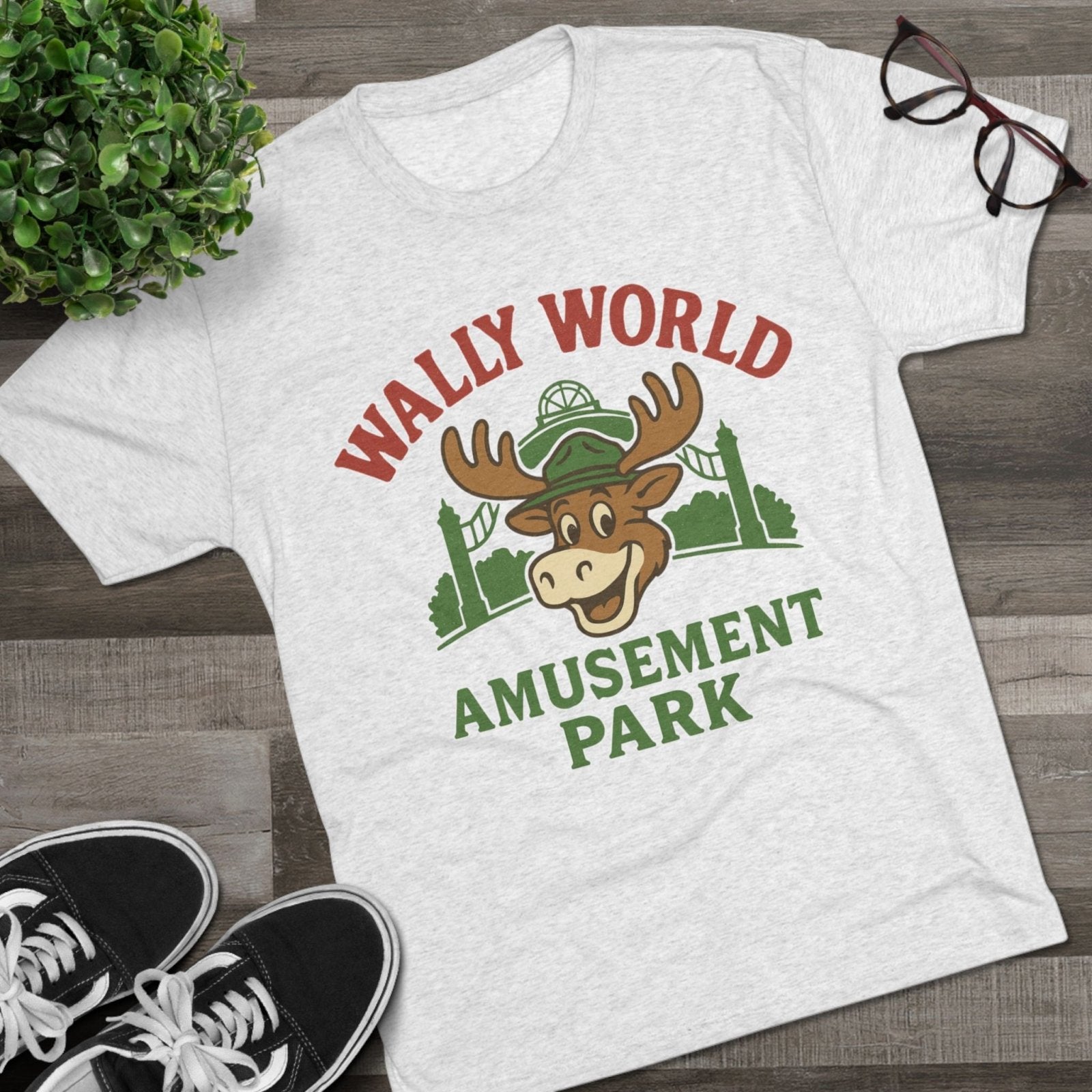 National Lampoon&#39;s Vacation Wally World Tri - Blend Tee, Griswold Family Christmas Gift, Retro 80s Movie Shirt, Funny Holiday Apparel, Clark - Selden &amp; Kingsley