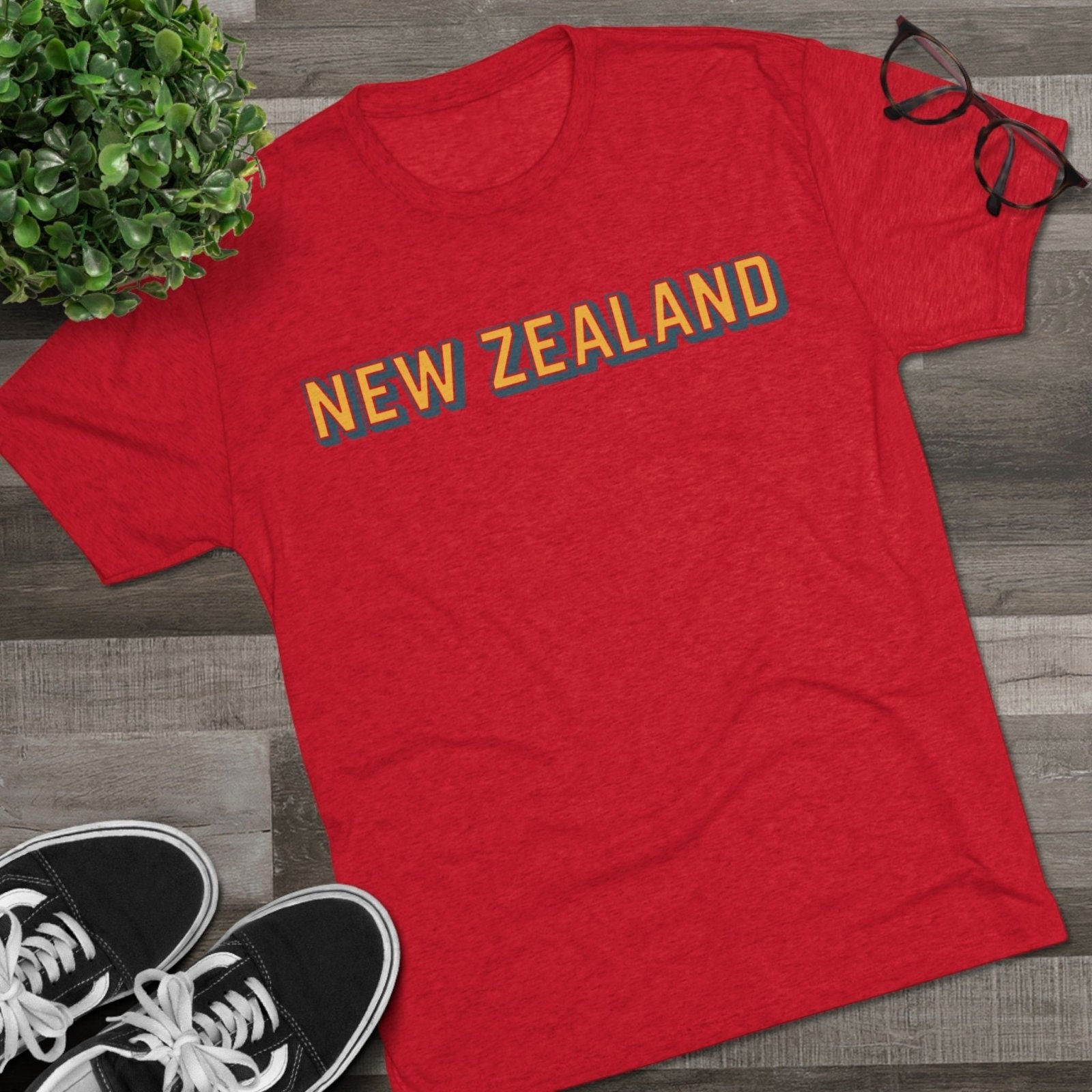 New Zealand Tri - Blend Tee, Classic Soft Shirt for Men and Women, Kiwi Travel Top, Vintage Style Tshirt, Comfortable Cotton Blend, Souvenir - Selden &amp; Kingsley