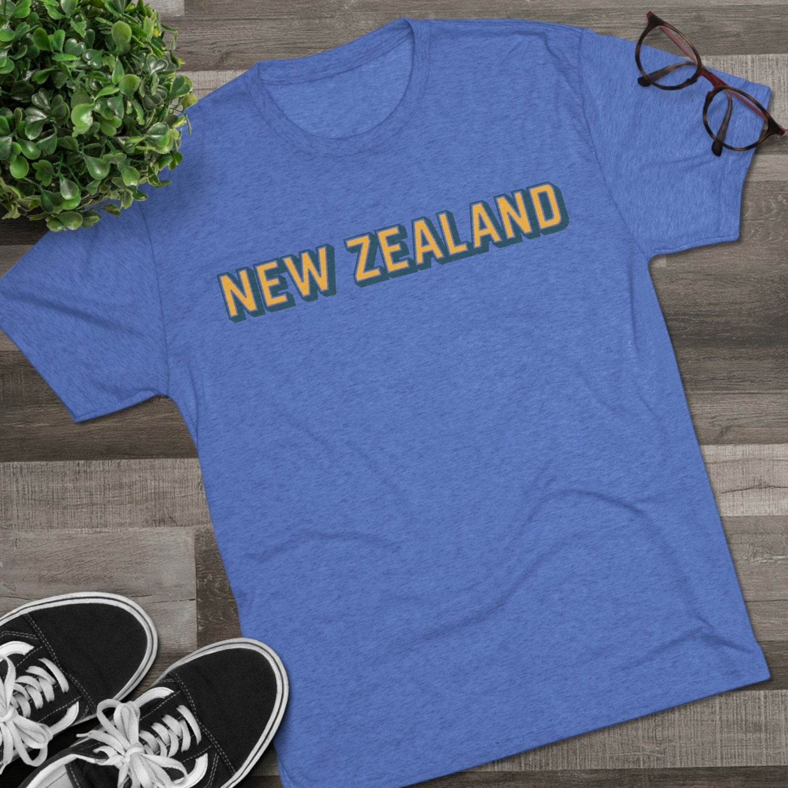 New Zealand Tri - Blend Tee, Classic Soft Shirt for Men and Women, Kiwi Travel Top, Vintage Style Tshirt, Comfortable Cotton Blend, Souvenir - Selden &amp; Kingsley