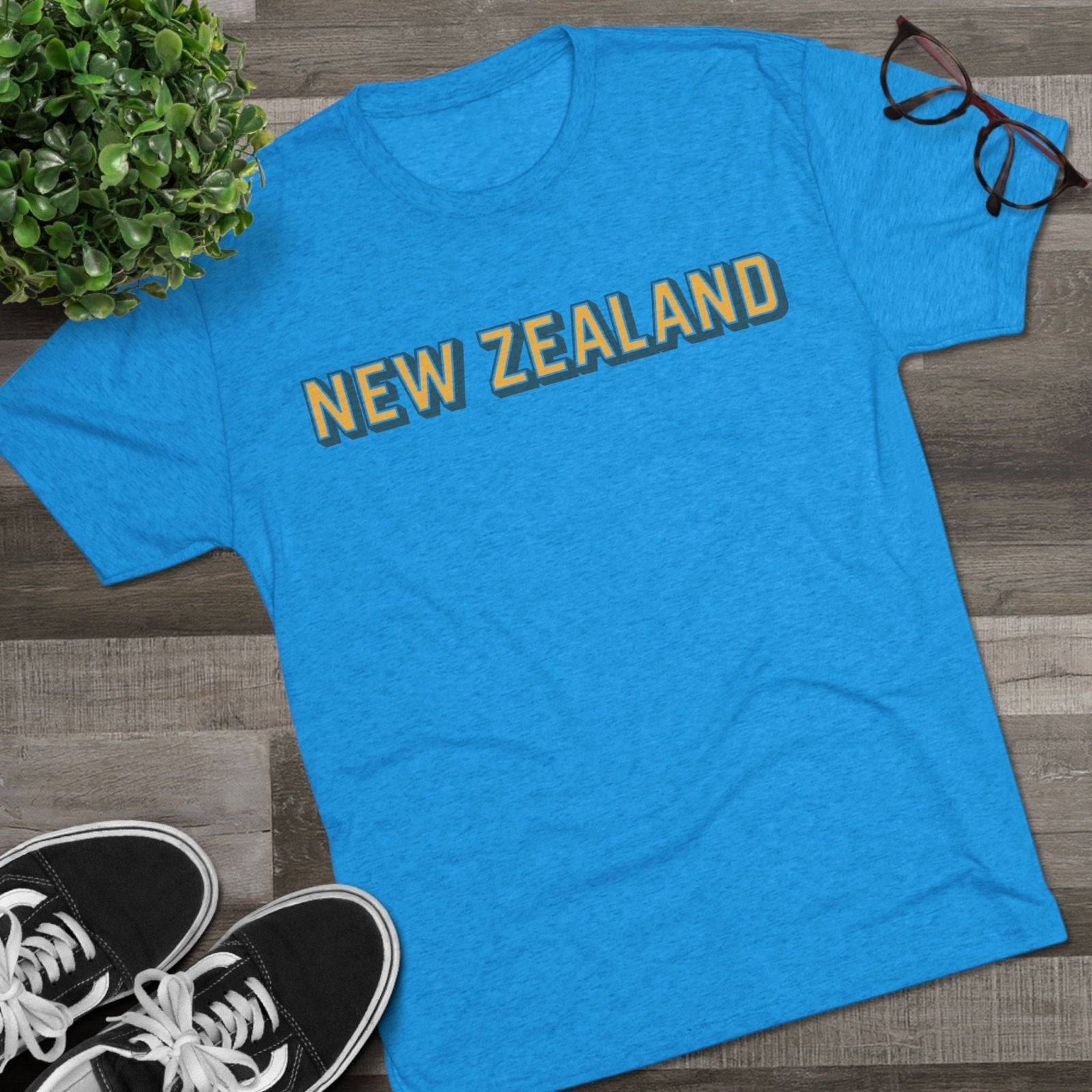 New Zealand Tri - Blend Tee, Classic Soft Shirt for Men and Women, Kiwi Travel Top, Vintage Style Tshirt, Comfortable Cotton Blend, Souvenir - Selden &amp; Kingsley