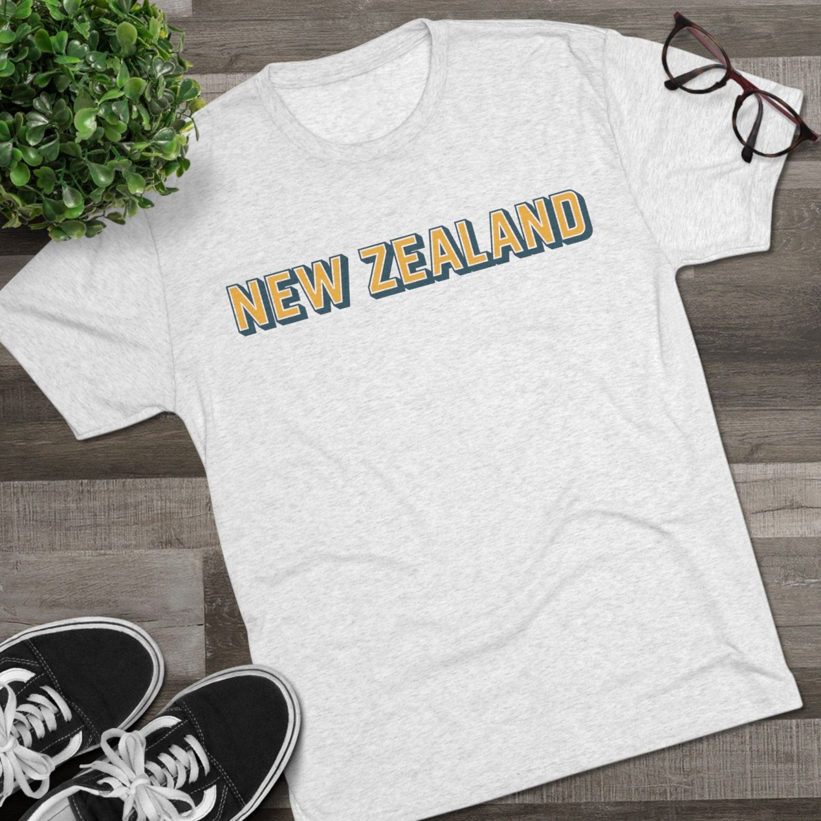 New Zealand Tri - Blend Tee, Classic Soft Shirt for Men and Women, Kiwi Travel Top, Vintage Style Tshirt, Comfortable Cotton Blend, Souvenir - Selden &amp; Kingsley