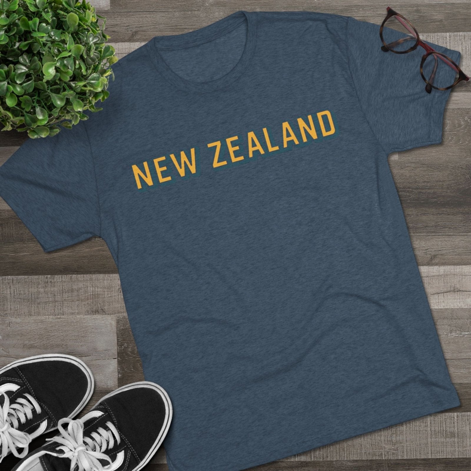 New Zealand Tri - Blend Tee, Classic Soft Shirt for Men and Women, Kiwi Travel Top, Vintage Style Tshirt, Comfortable Cotton Blend, Souvenir - Selden &amp; Kingsley