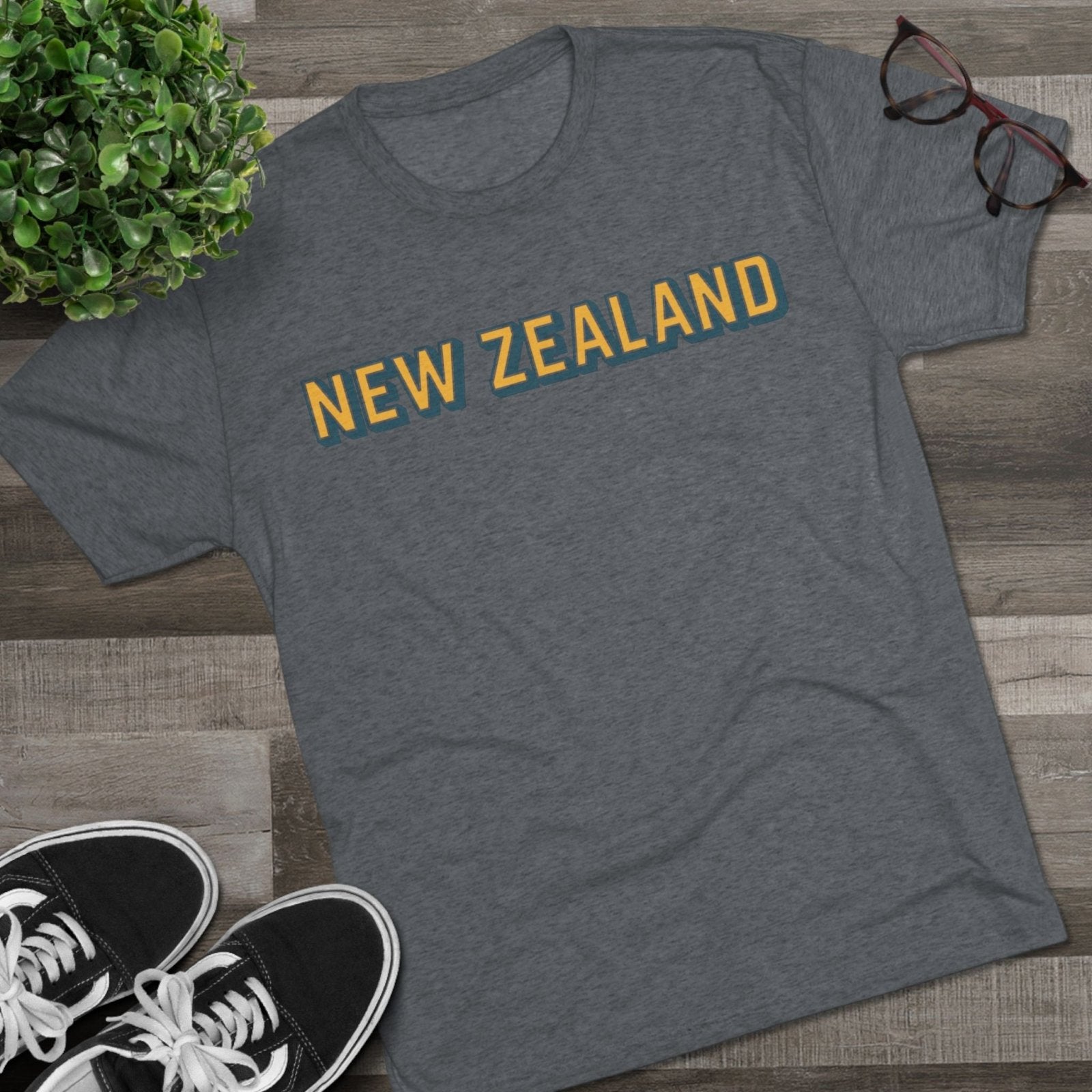 New Zealand Tri - Blend Tee, Classic Soft Shirt for Men and Women, Kiwi Travel Top, Vintage Style Tshirt, Comfortable Cotton Blend, Souvenir - Selden &amp; Kingsley