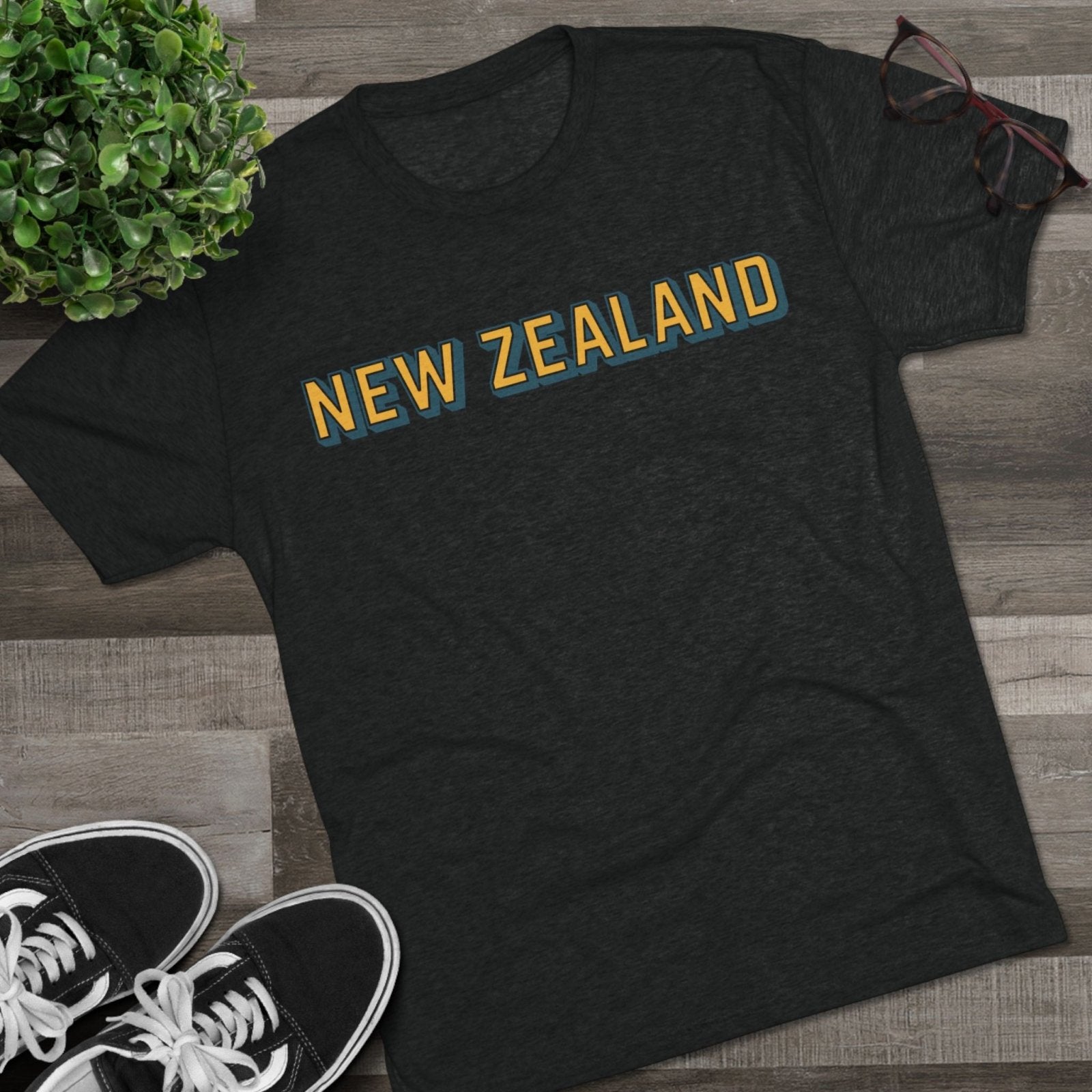 New Zealand Tri - Blend Tee, Classic Soft Shirt for Men and Women, Kiwi Travel Top, Vintage Style Tshirt, Comfortable Cotton Blend, Souvenir - Selden &amp; Kingsley