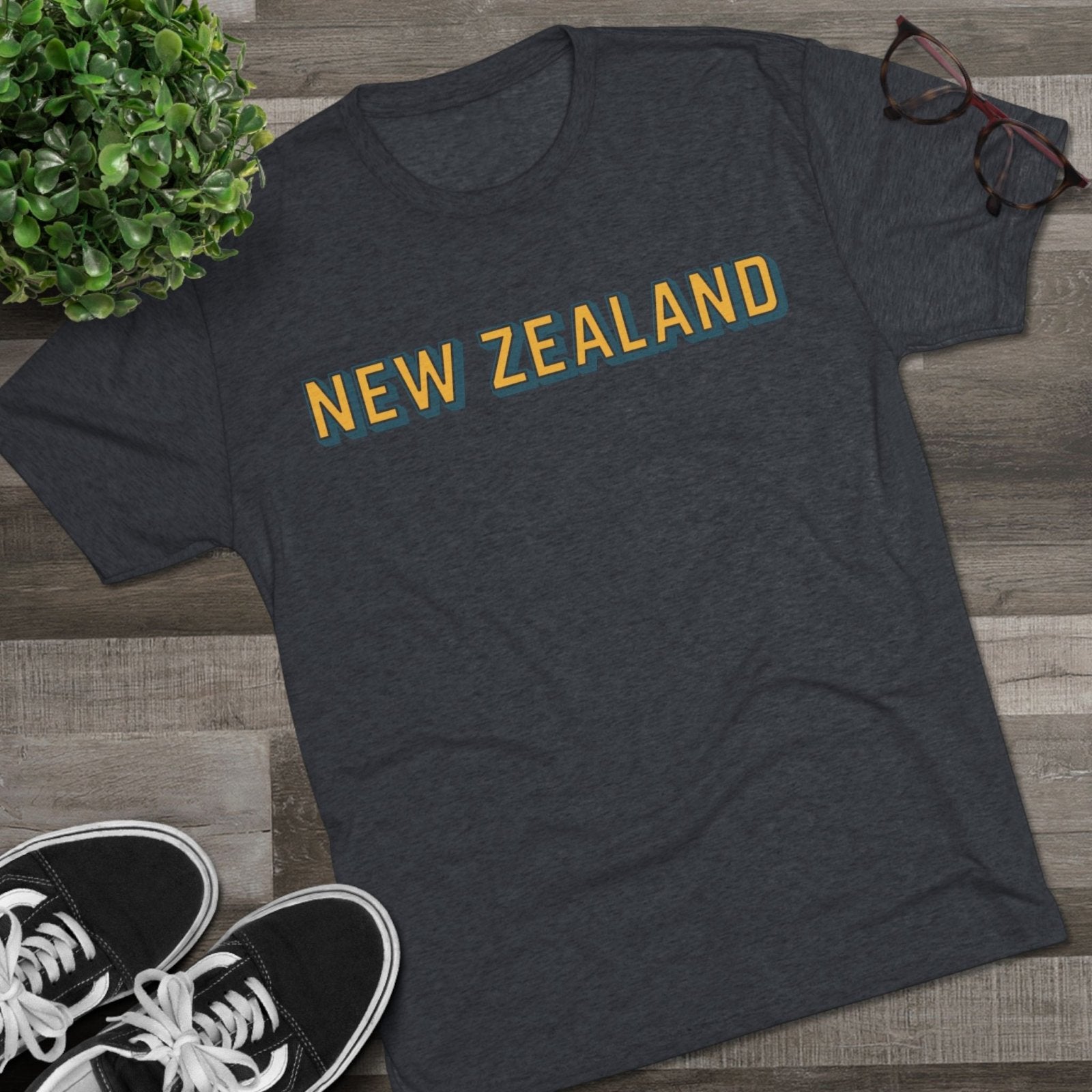 New Zealand Tri - Blend Tee, Classic Soft Shirt for Men and Women, Kiwi Travel Top, Vintage Style Tshirt, Comfortable Cotton Blend, Souvenir - Selden &amp; Kingsley