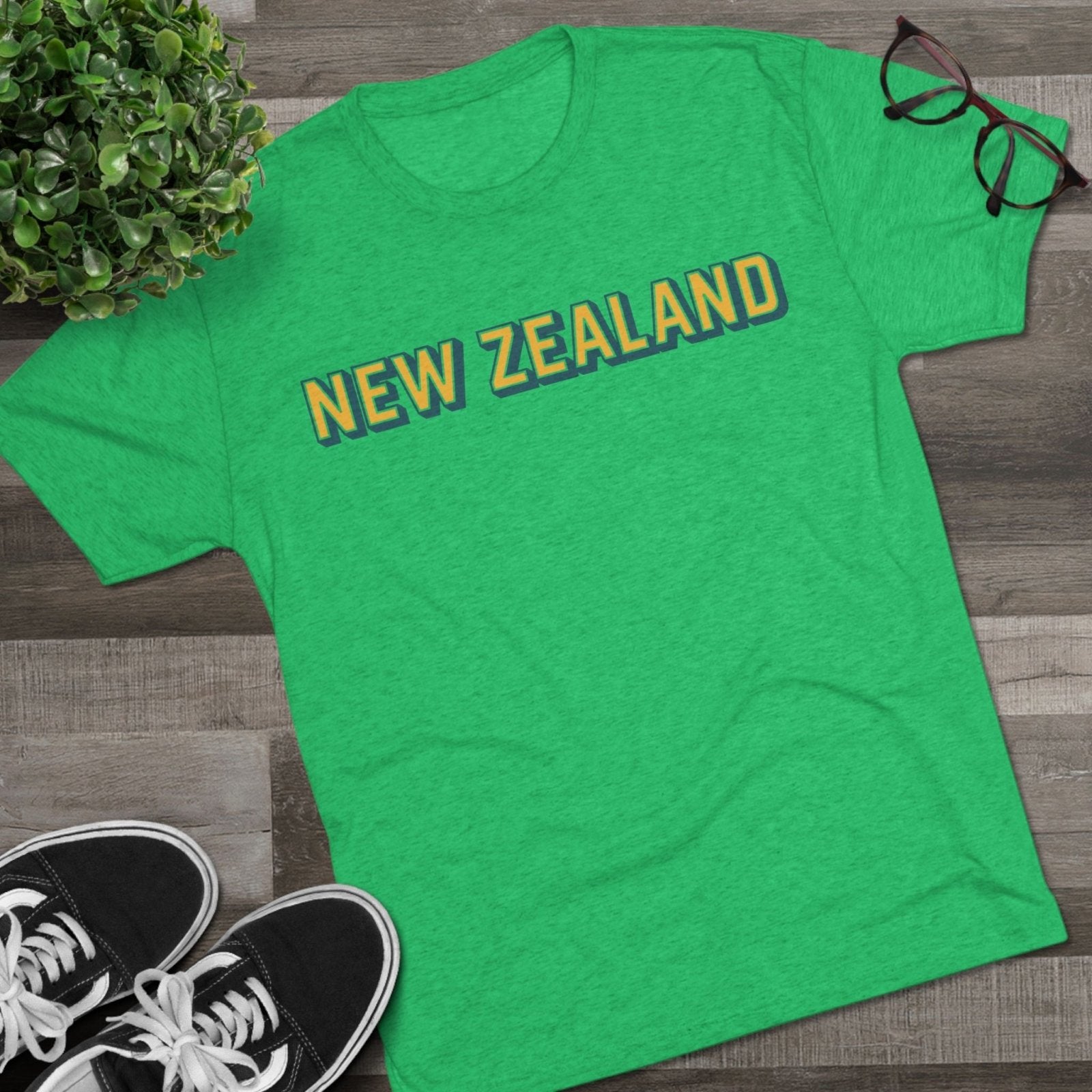 New Zealand Tri - Blend Tee, Classic Soft Shirt for Men and Women, Kiwi Travel Top, Vintage Style Tshirt, Comfortable Cotton Blend, Souvenir - Selden &amp; Kingsley