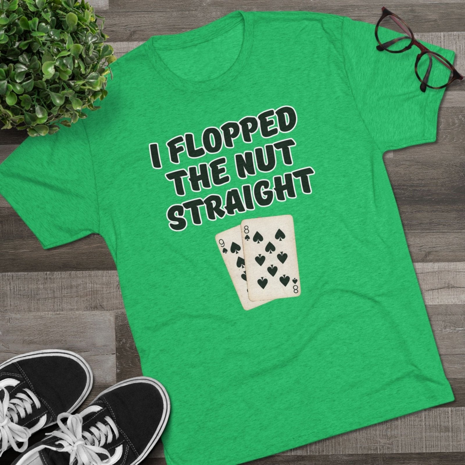 Rounders Line Movie Quote Unisex Tee, Poker Lovers Gift, Tri - Blend Crew Shirt, Nut Straight Flop, Poker Player Apparel, Gambling Fan Top - Selden &amp; Kingsley