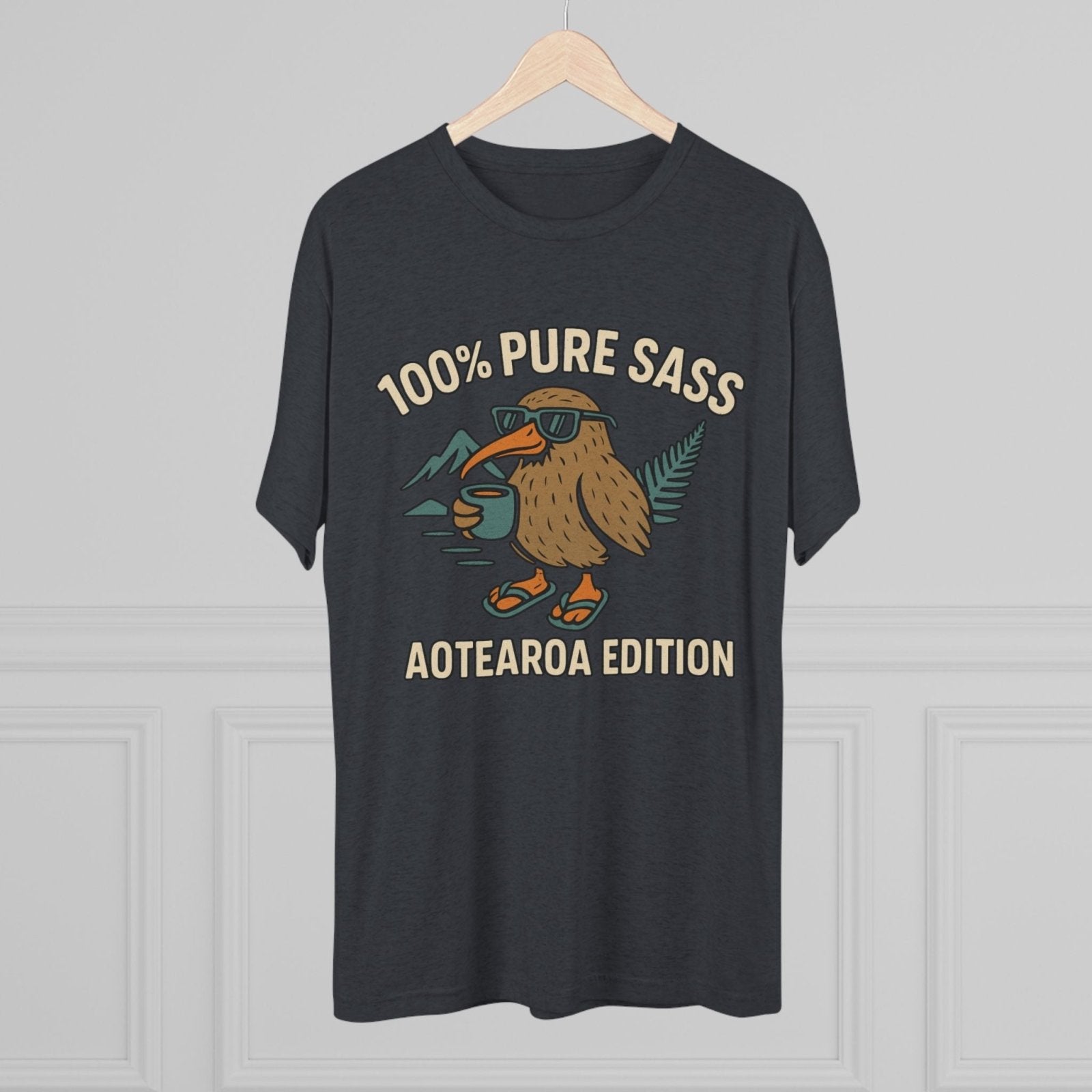 Sass Tri - Blend Tee, New Zealand Shirt, Aotearoa Tee, Unisex Crewneck T-Shirt, Classic Tee for Kiwi Lovers - Selden &amp; Kingsley