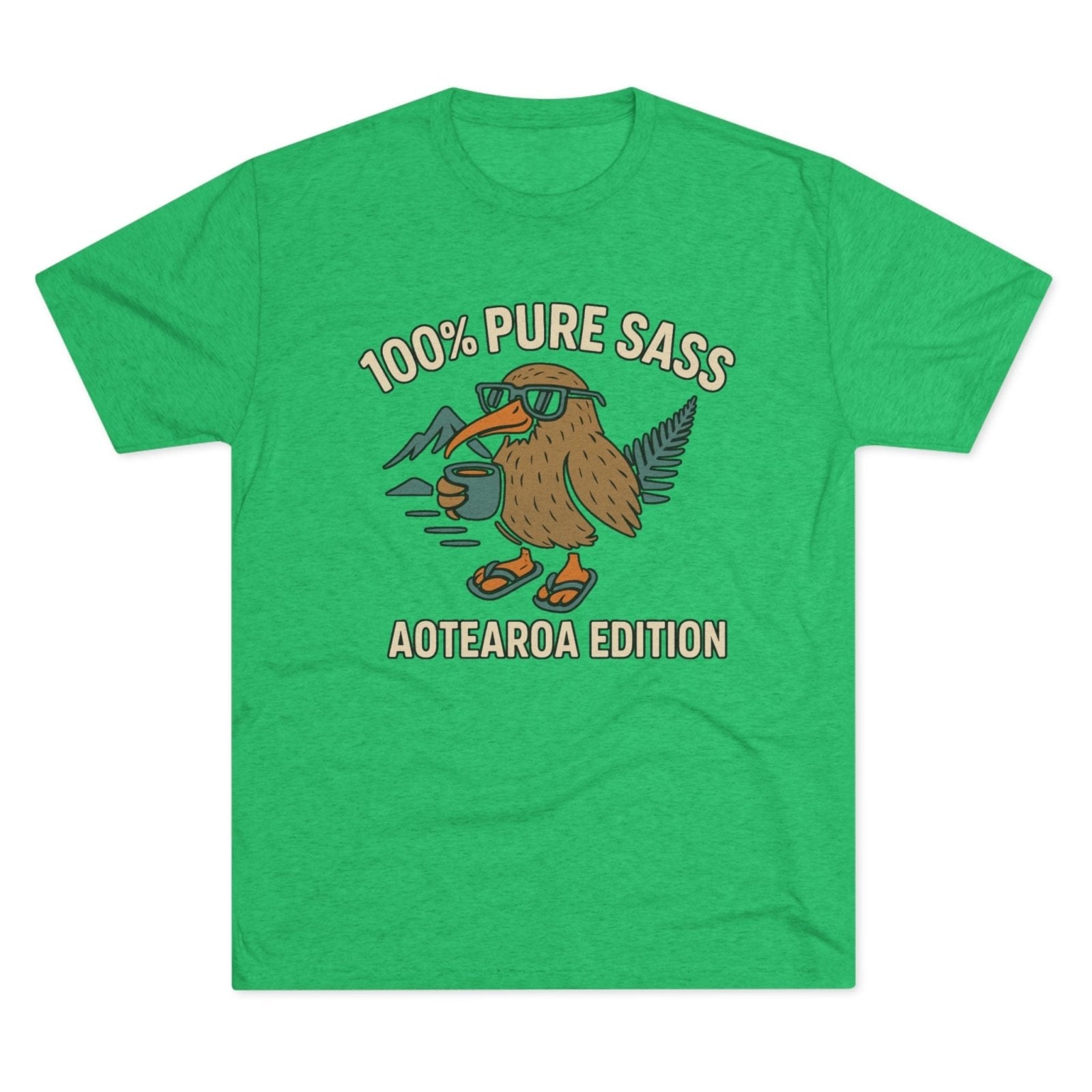 Sass Tri - Blend Tee, New Zealand Shirt, Aotearoa Tee, Unisex Crewneck T-Shirt, Classic Tee for Kiwi Lovers - Selden & Kingsley