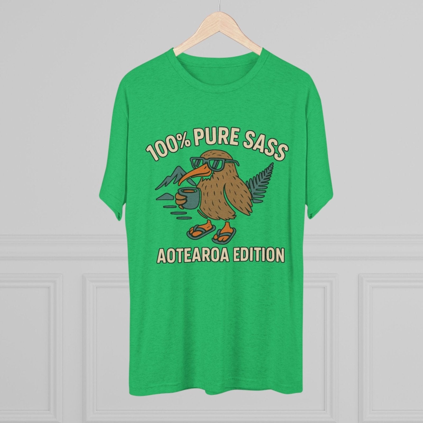 Sass Tri - Blend Tee, New Zealand Shirt, Aotearoa Tee, Unisex Crewneck T-Shirt, Classic Tee for Kiwi Lovers - Selden &amp; Kingsley