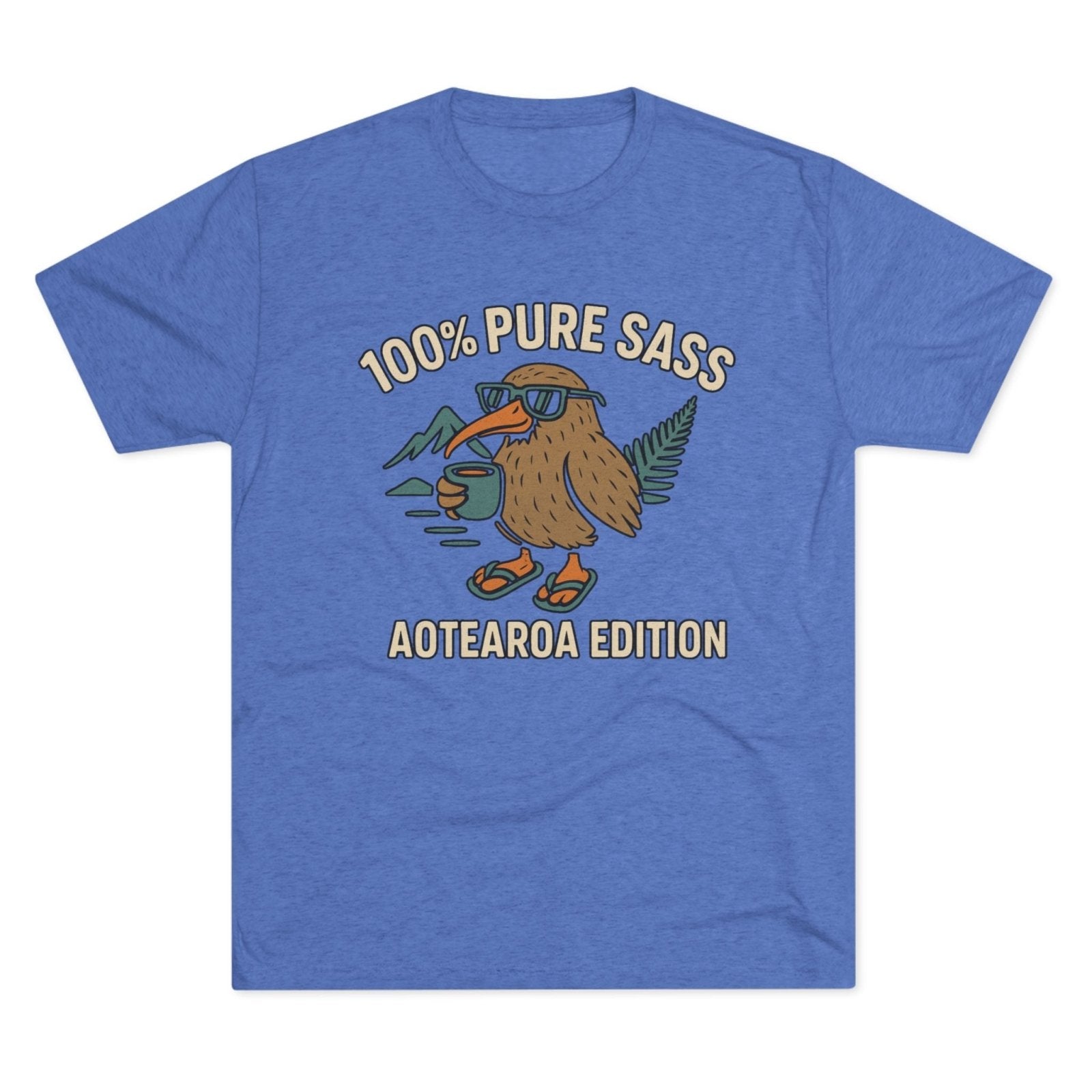 Sass Tri - Blend Tee, New Zealand Shirt, Aotearoa Tee, Unisex Crewneck T-Shirt, Classic Tee for Kiwi Lovers - Selden & Kingsley