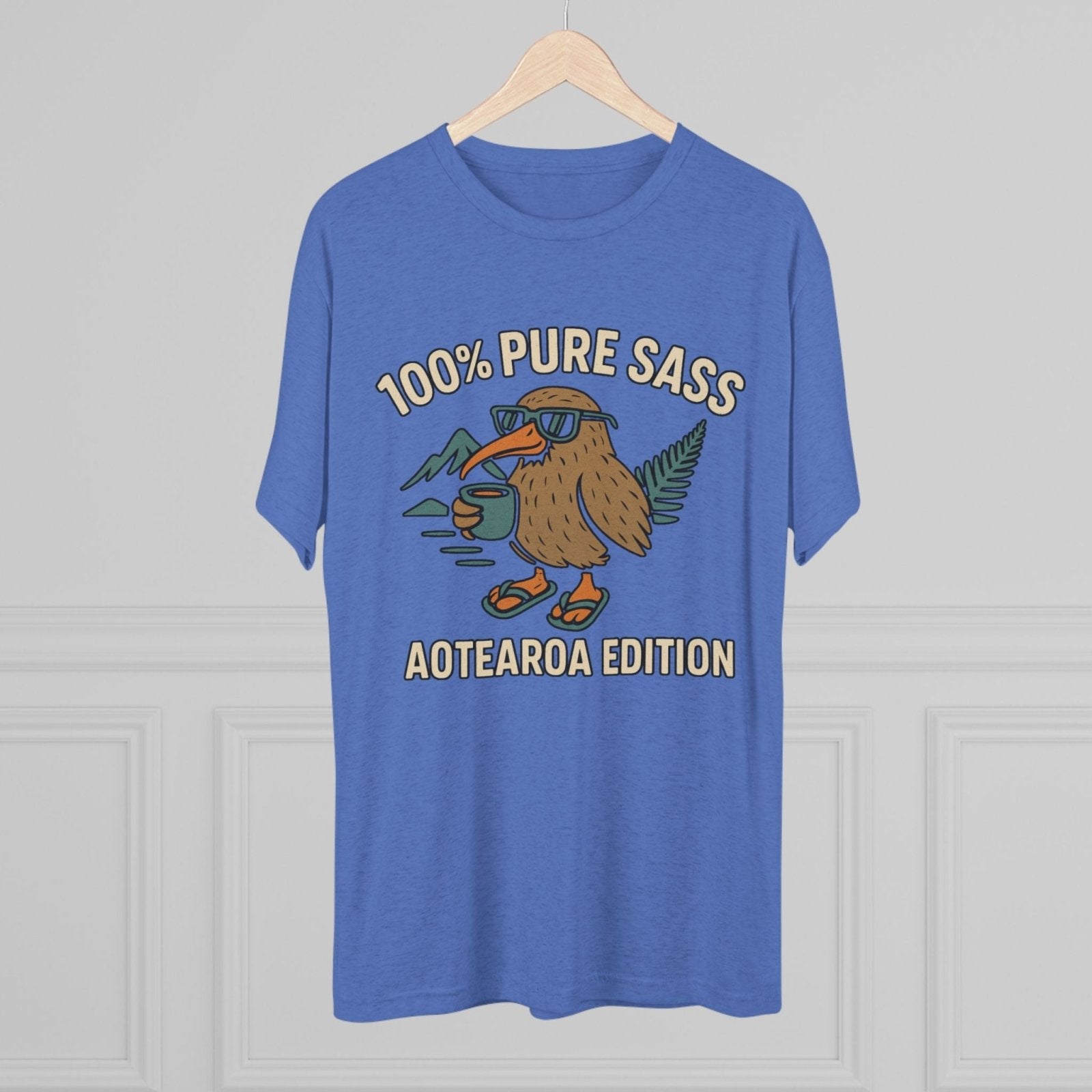 Sass Tri - Blend Tee, New Zealand Shirt, Aotearoa Tee, Unisex Crewneck T-Shirt, Classic Tee for Kiwi Lovers - Selden &amp; Kingsley