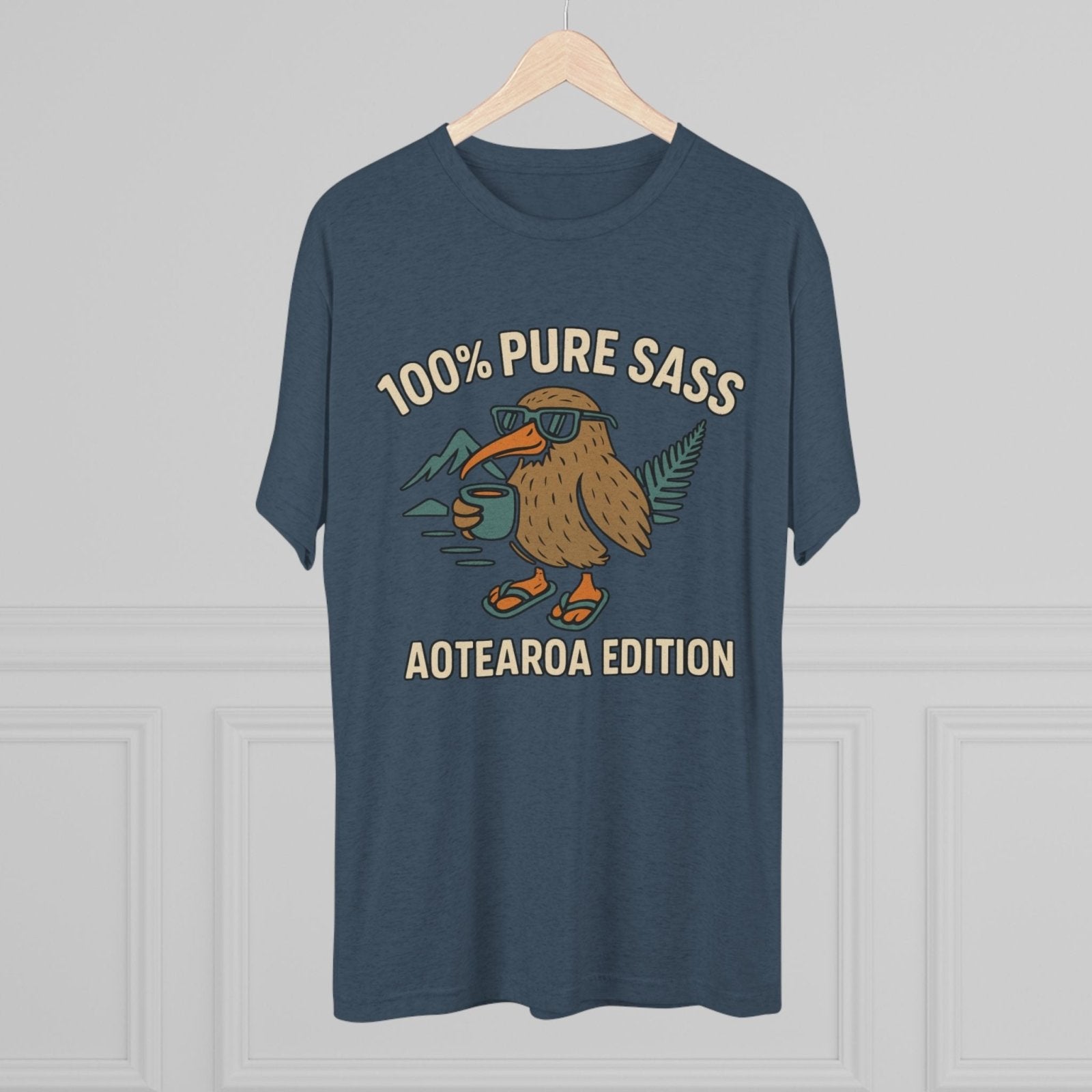 Sass Tri - Blend Tee, New Zealand Shirt, Aotearoa Tee, Unisex Crewneck T-Shirt, Classic Tee for Kiwi Lovers - Selden &amp; Kingsley