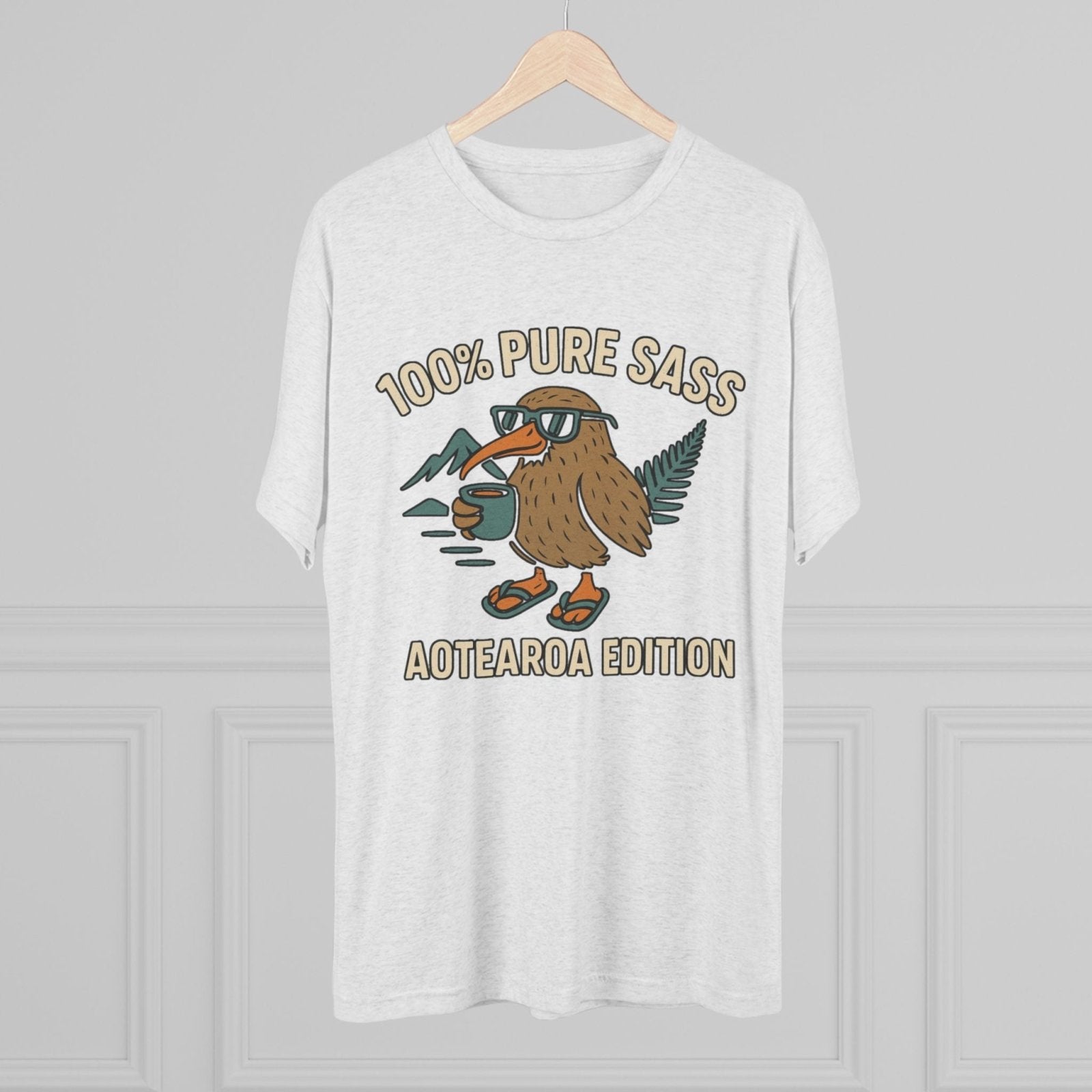 Sass Tri - Blend Tee, New Zealand Shirt, Aotearoa Tee, Unisex Crewneck T-Shirt, Classic Tee for Kiwi Lovers - Selden &amp; Kingsley
