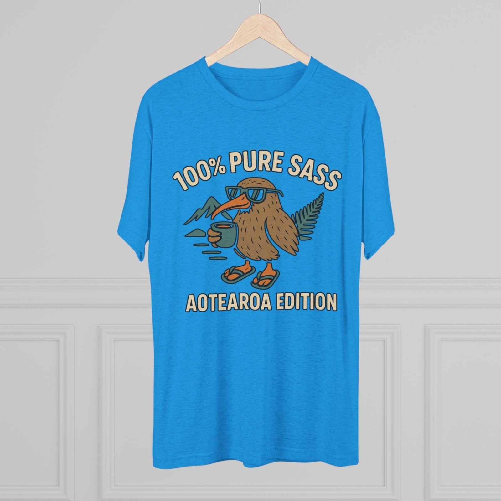 Sass Tri - Blend Tee, New Zealand Shirt, Aotearoa Tee, Unisex Crewneck T-Shirt, Classic Tee for Kiwi Lovers - Selden &amp; Kingsley