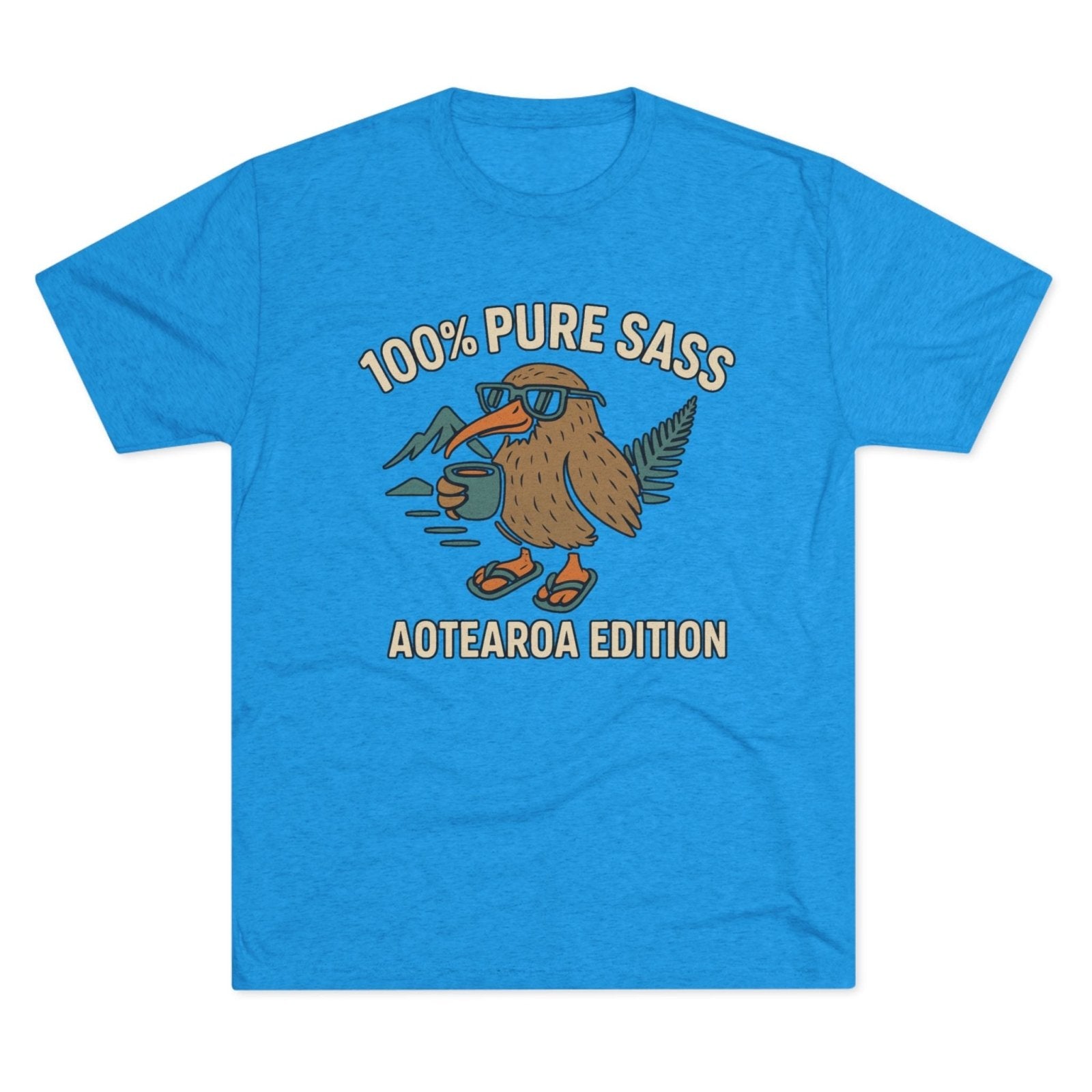 Sass Tri - Blend Tee, New Zealand Shirt, Aotearoa Tee, Unisex Crewneck T-Shirt, Classic Tee for Kiwi Lovers - Selden &amp; Kingsley