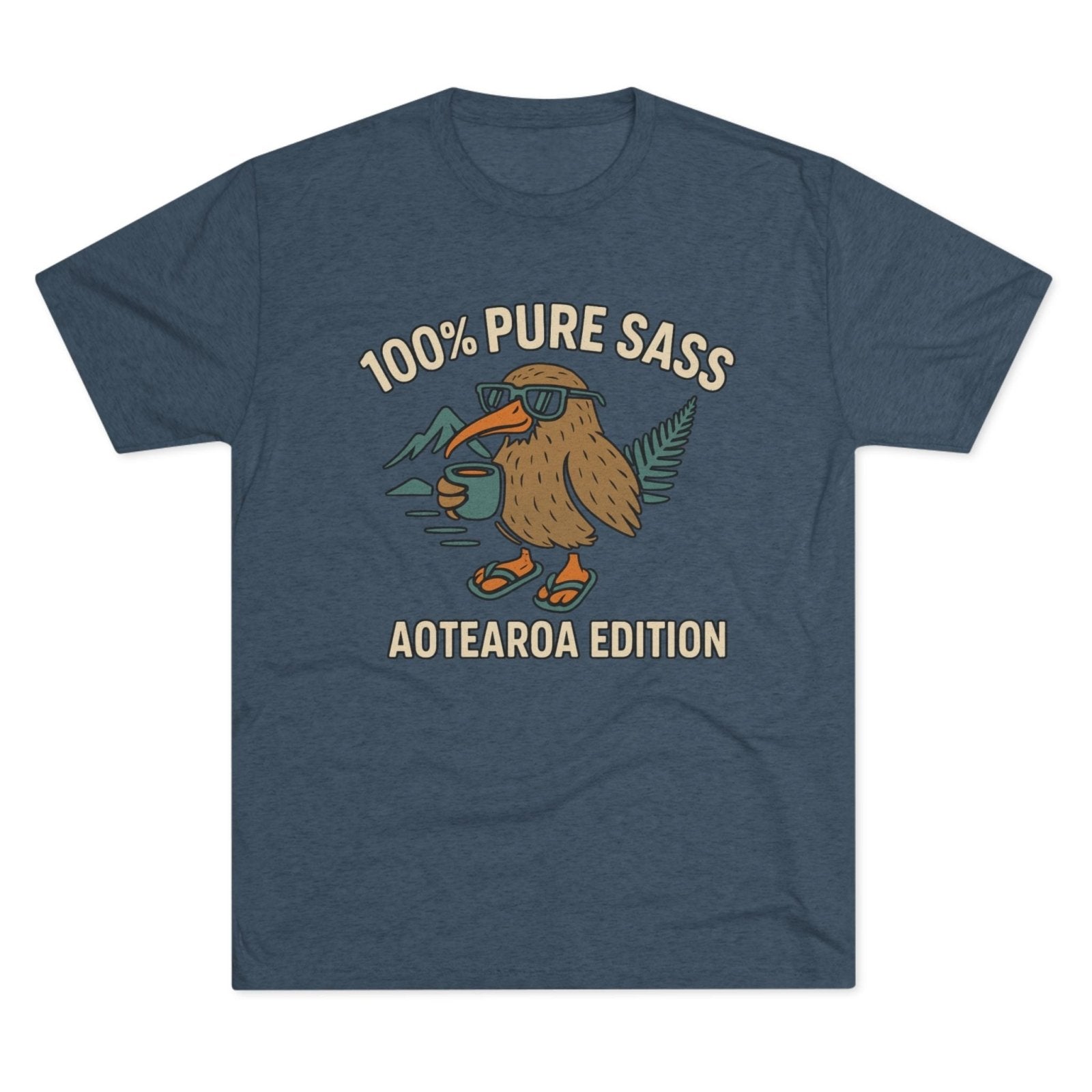 Sass Tri - Blend Tee, New Zealand Shirt, Aotearoa Tee, Unisex Crewneck T-Shirt, Classic Tee for Kiwi Lovers - Selden &amp; Kingsley