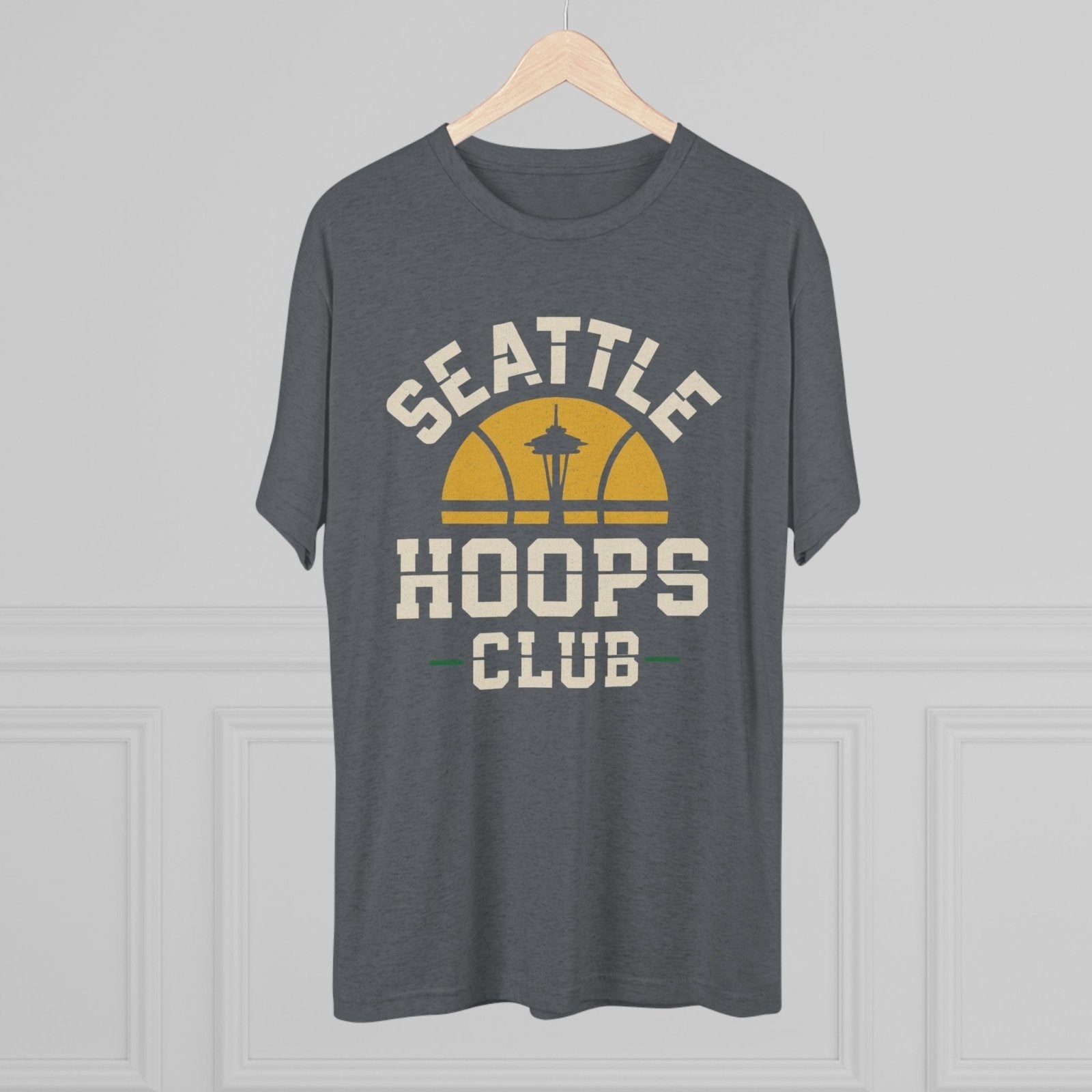 Seattle Retro Basketball Tee, Unisex Tri - Blend Crew Neck T-Shirt, Fan Shirt, Sports Tee, Seattle Tee, Sonics Fan Gift, Vintage Tee - Selden &amp; Kingsley