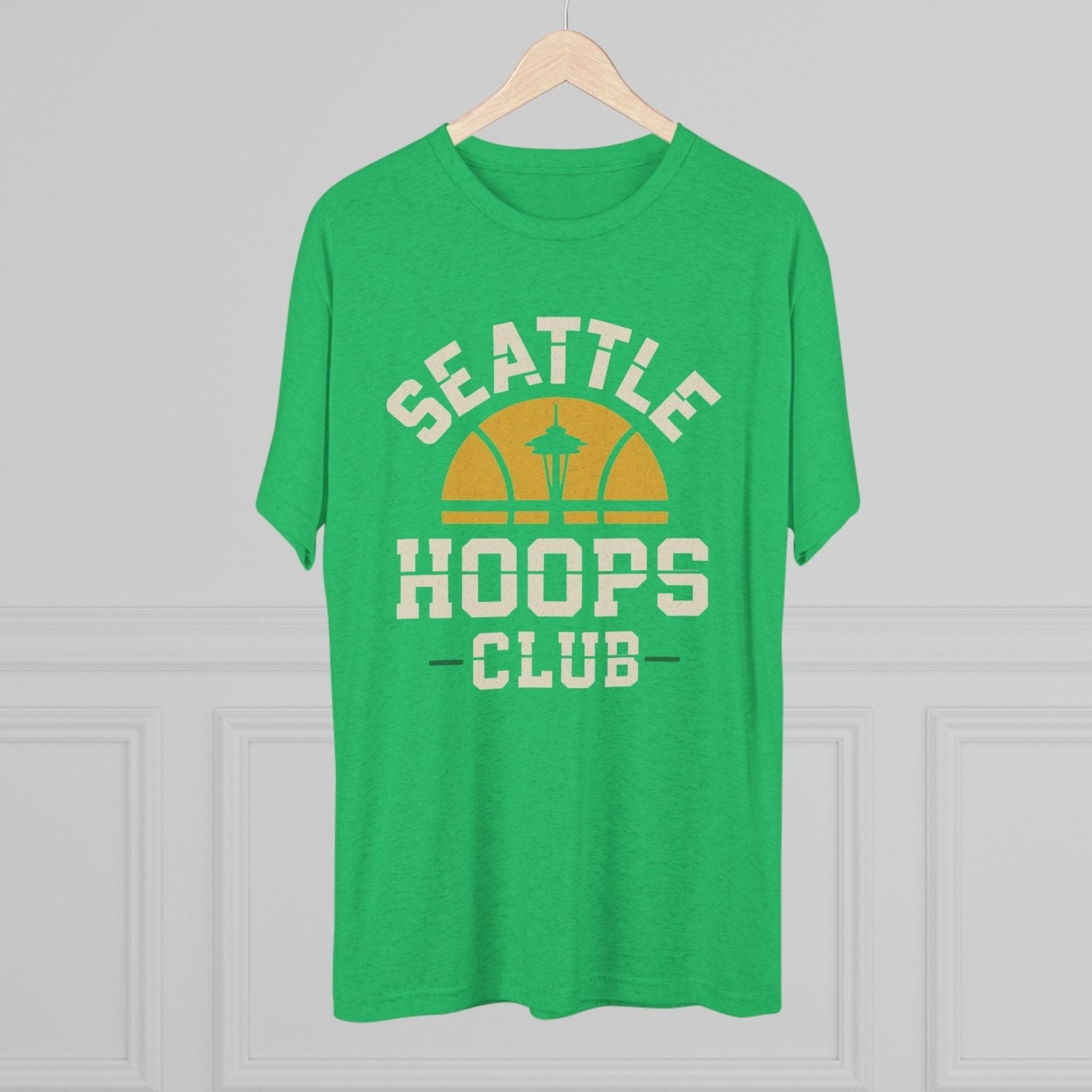Seattle Retro Basketball Tee, Unisex Tri - Blend Crew Neck T-Shirt, Fan Shirt, Sports Tee, Seattle Tee, Sonics Fan Gift, Vintage Tee - Selden &amp; Kingsley