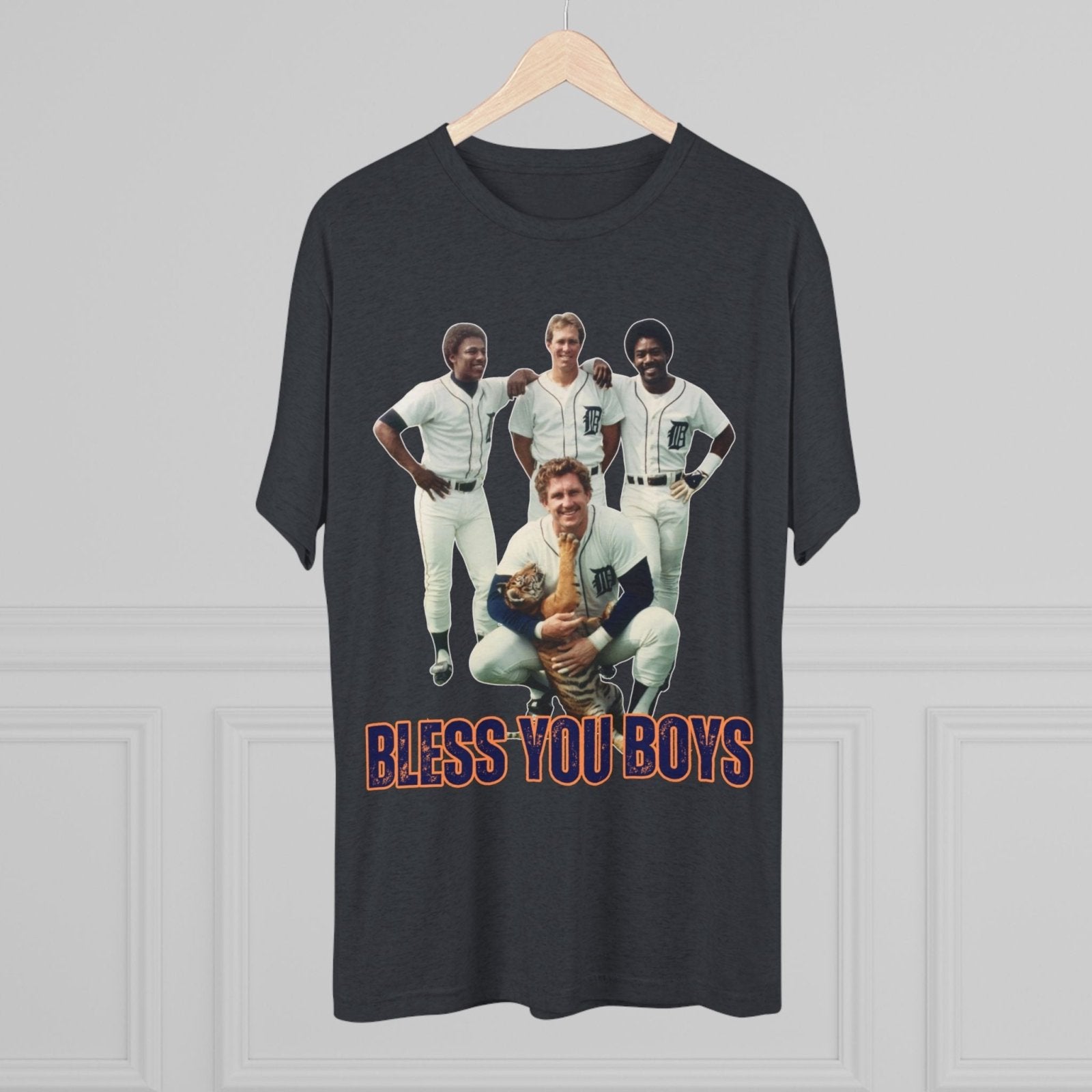 Vintage 1984 Detroit Tigers Baseball Tee, Alan Trammell, Lou Whitaker, Chet Lemon, Real Tiger, Bless you Boys, Retro Sports Shirt - Selden &amp; Kingsley