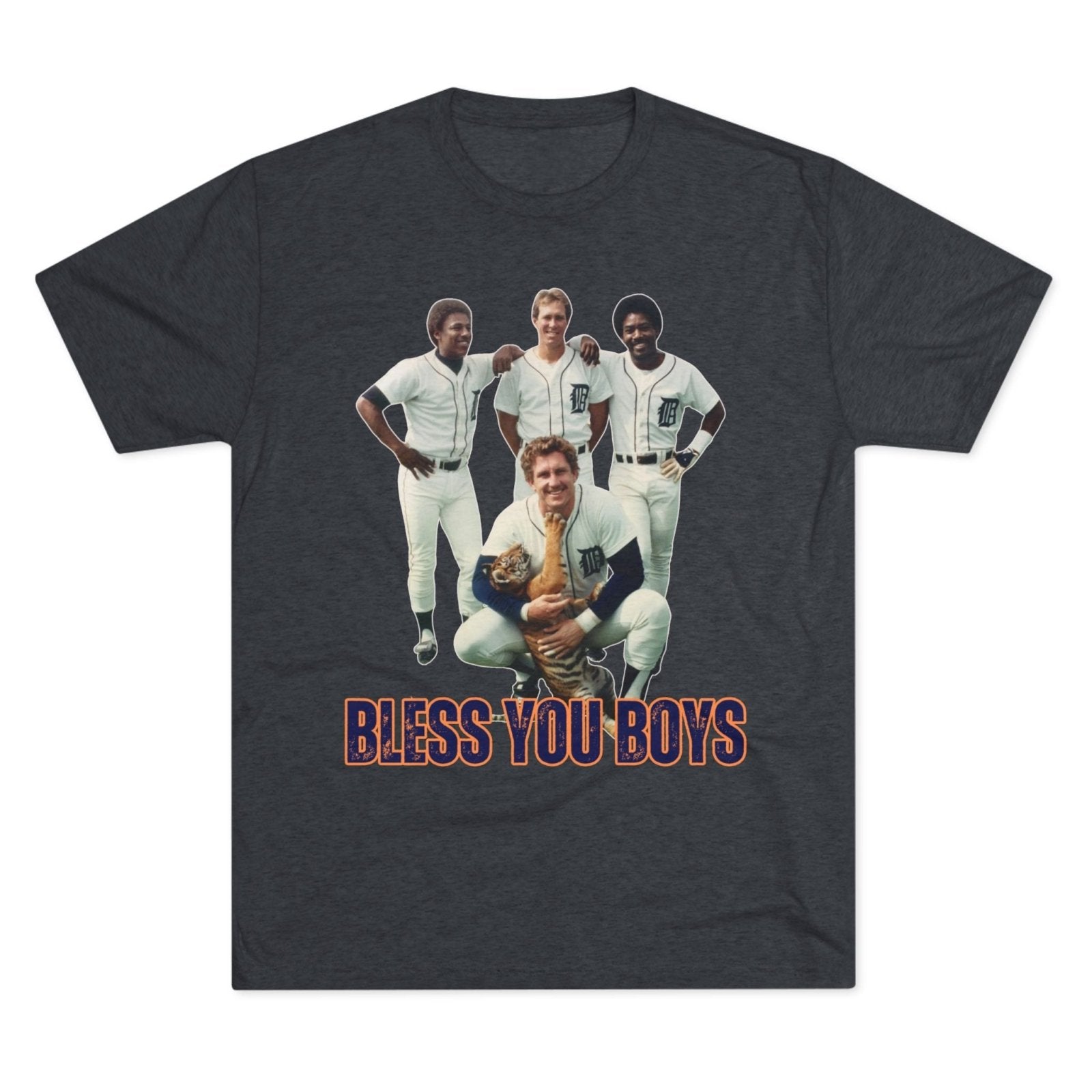 Vintage 1984 Detroit Tigers Baseball Tee, Alan Trammell, Lou Whitaker, Chet Lemon, Real Tiger, Bless you Boys, Retro Sports Shirt - Selden & Kingsley