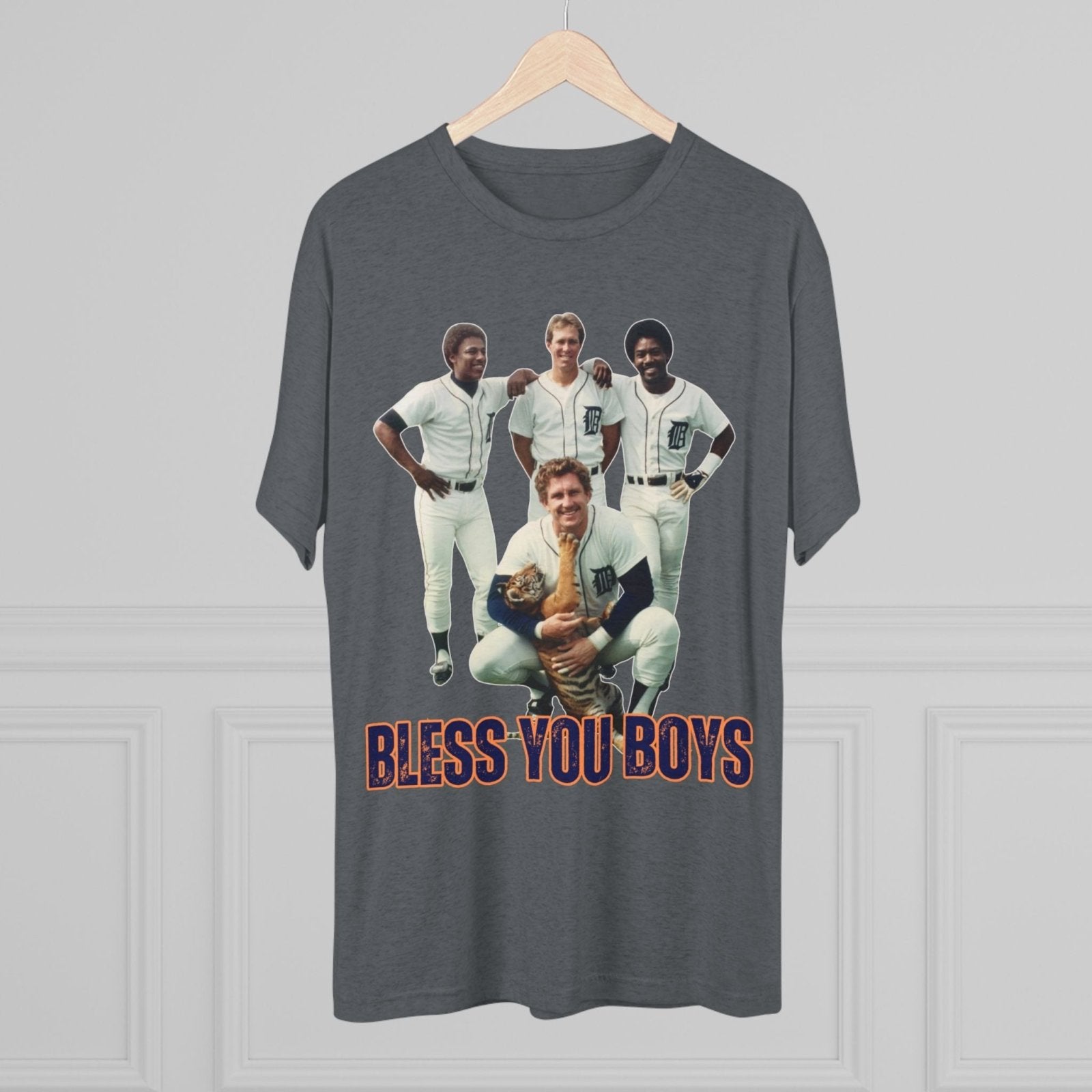 Vintage 1984 Detroit Tigers Baseball Tee, Alan Trammell, Lou Whitaker, Chet Lemon, Real Tiger, Bless you Boys, Retro Sports Shirt - Selden &amp; Kingsley