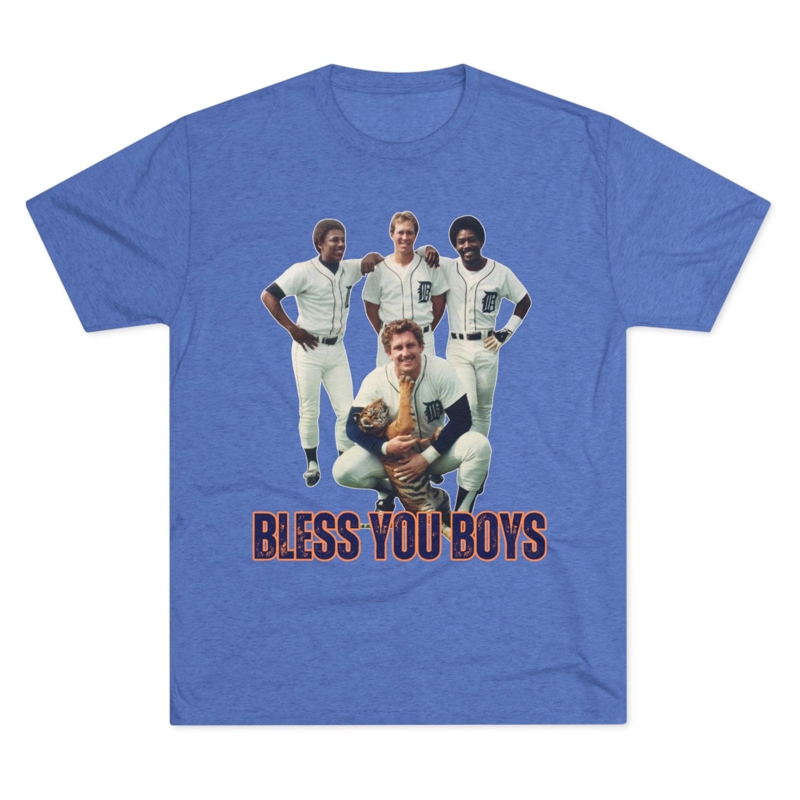 Vintage 1984 Detroit Tigers Baseball Tee, Alan Trammell, Lou Whitaker, Chet Lemon, Real Tiger, Bless you Boys, Retro Sports Shirt - Selden & Kingsley