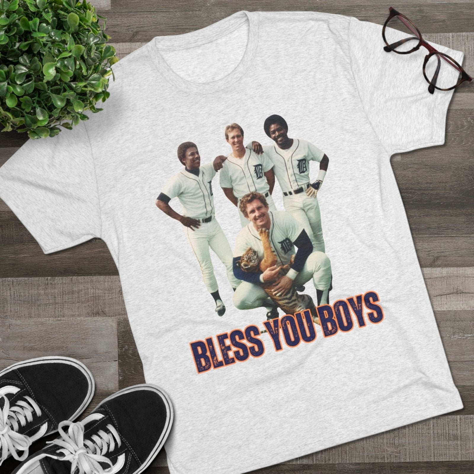 Vintage 1984 Detroit Tigers Baseball Tee, Alan Trammell, Lou Whitaker, Chet Lemon, Real Tiger, Bless you Boys, Retro Sports Shirt - Selden &amp; Kingsley