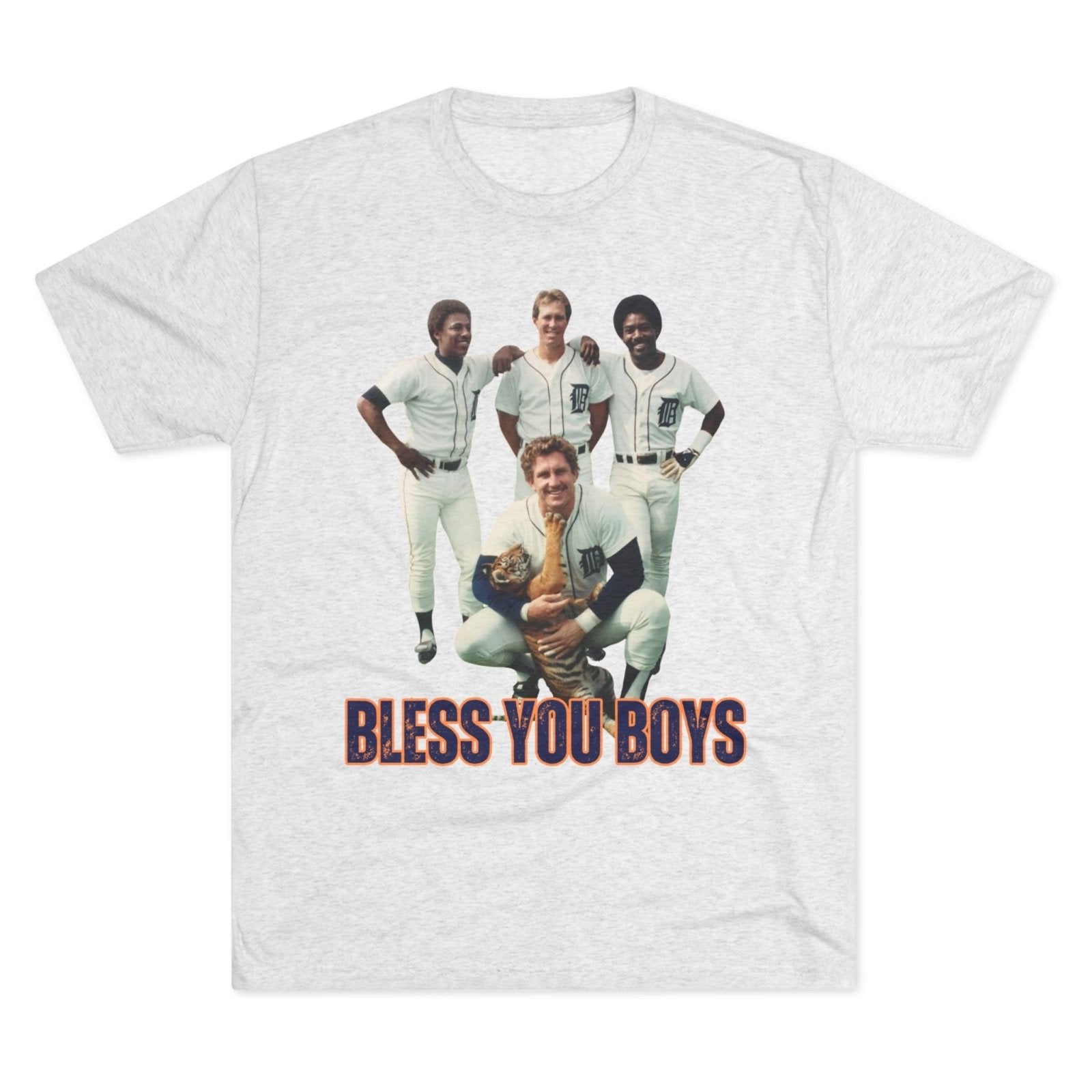 Vintage 1984 Detroit Tigers Baseball Tee, Alan Trammell, Lou Whitaker, Chet Lemon, Real Tiger, Bless you Boys, Retro Sports Shirt - Selden & Kingsley
