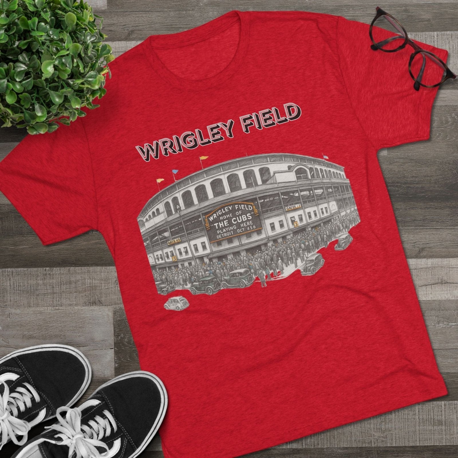 Vintage Wrigley Field Tee Shirt, Iconic Stadium, Baseball Chicago Fan Gift, Unisex Crewneck Tshirt, Baseball Tee, North Side - Selden &amp; Kingsley