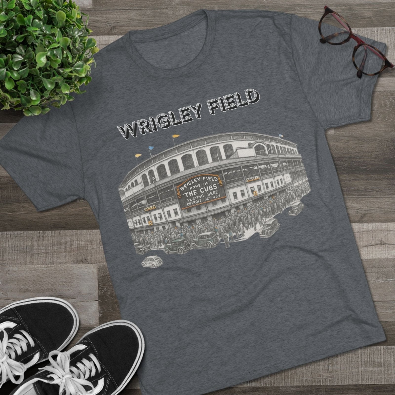 Vintage Wrigley Field Tee Shirt, Iconic Stadium, Baseball Chicago Fan Gift, Unisex Crewneck Tshirt, Baseball Tee, North Side - Selden &amp; Kingsley