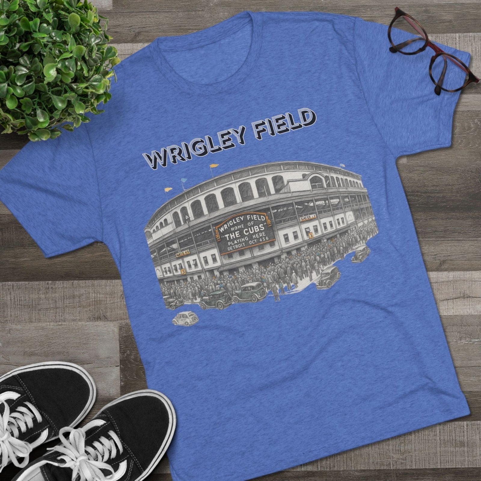 Vintage Wrigley Field Tee Shirt, Iconic Stadium, Baseball Chicago Fan Gift, Unisex Crewneck Tshirt, Baseball Tee, North Side - Selden &amp; Kingsley