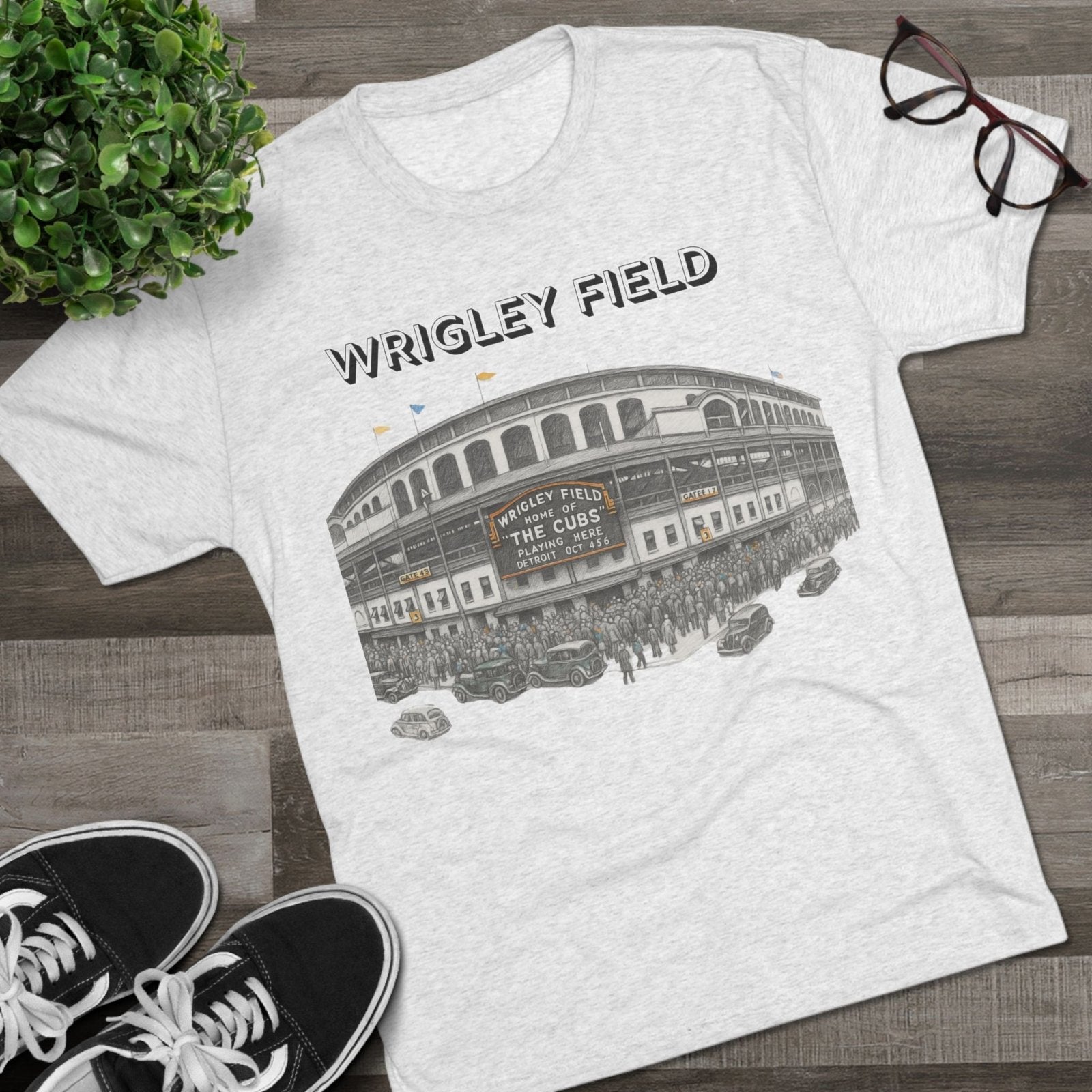 Vintage Wrigley Field Tee Shirt, Iconic Stadium, Baseball Chicago Fan Gift, Unisex Crewneck Tshirt, Baseball Tee, North Side - Selden &amp; Kingsley