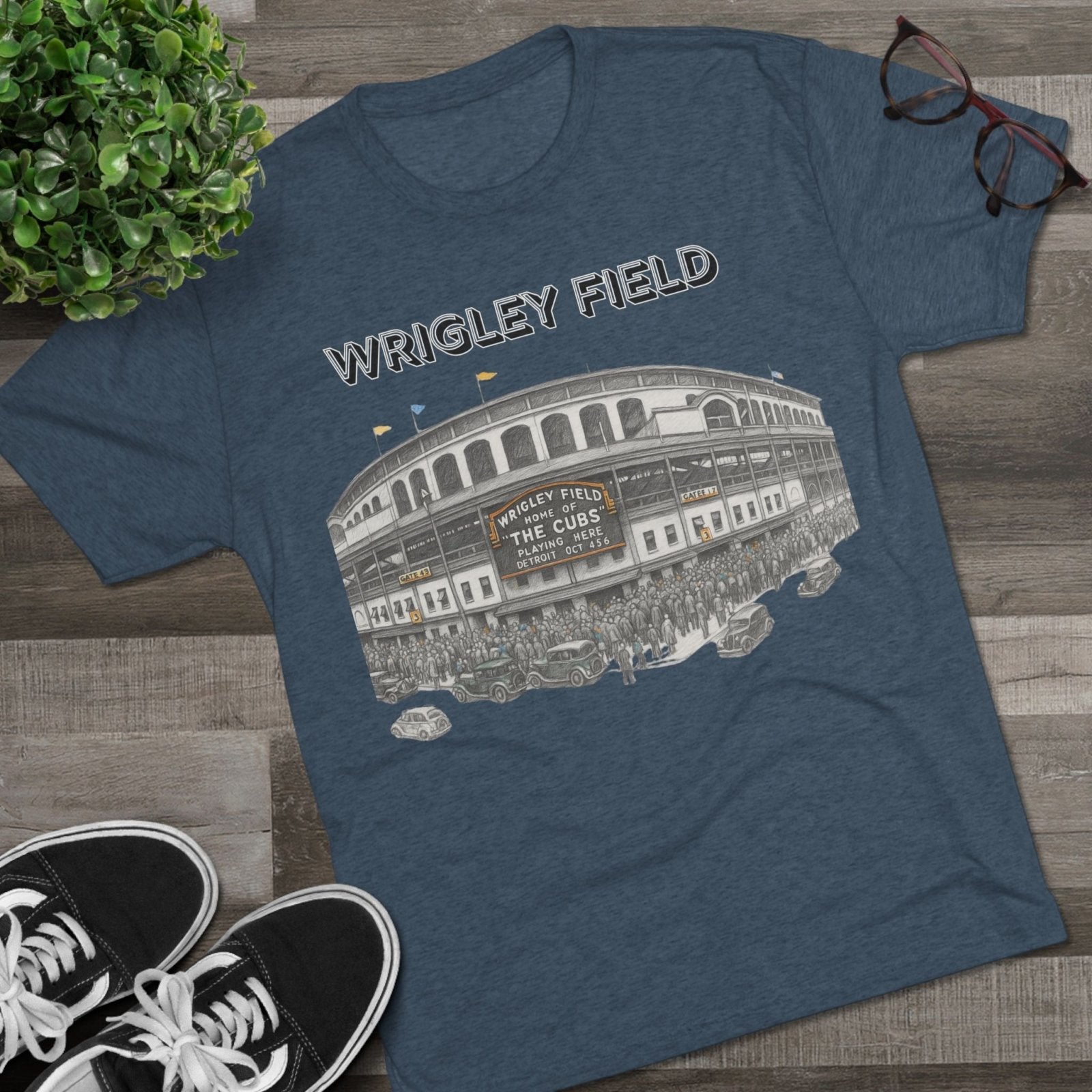 Vintage Wrigley Field Tee Shirt, Iconic Stadium, Baseball Chicago Fan Gift, Unisex Crewneck Tshirt, Baseball Tee, North Side - Selden &amp; Kingsley