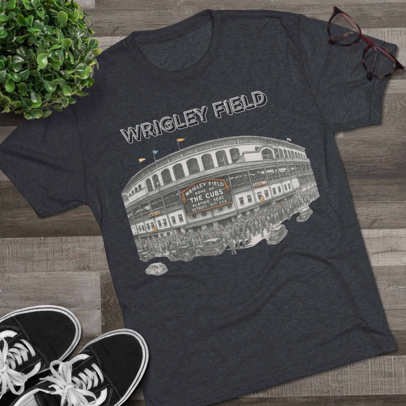 Vintage Wrigley Field Tee Shirt, Iconic Stadium, Baseball Chicago Fan Gift, Unisex Crewneck Tshirt, Baseball Tee, North Side - Selden &amp; Kingsley