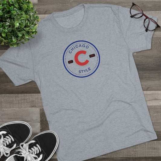 Chicago Style Tri-Blend Custom T-Shirt | Personalized Chicago Style Tee | Unique Gift for Chicago Lovers | Handmade in the USA - seldenkingsley