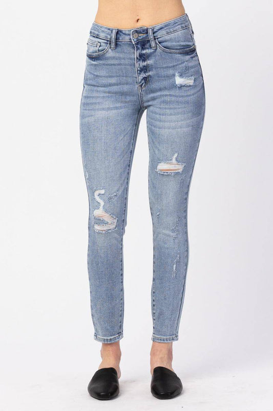 Judy Blue | High Waist Minimal Destroy Skinny Jeans - Selden & Kingsley